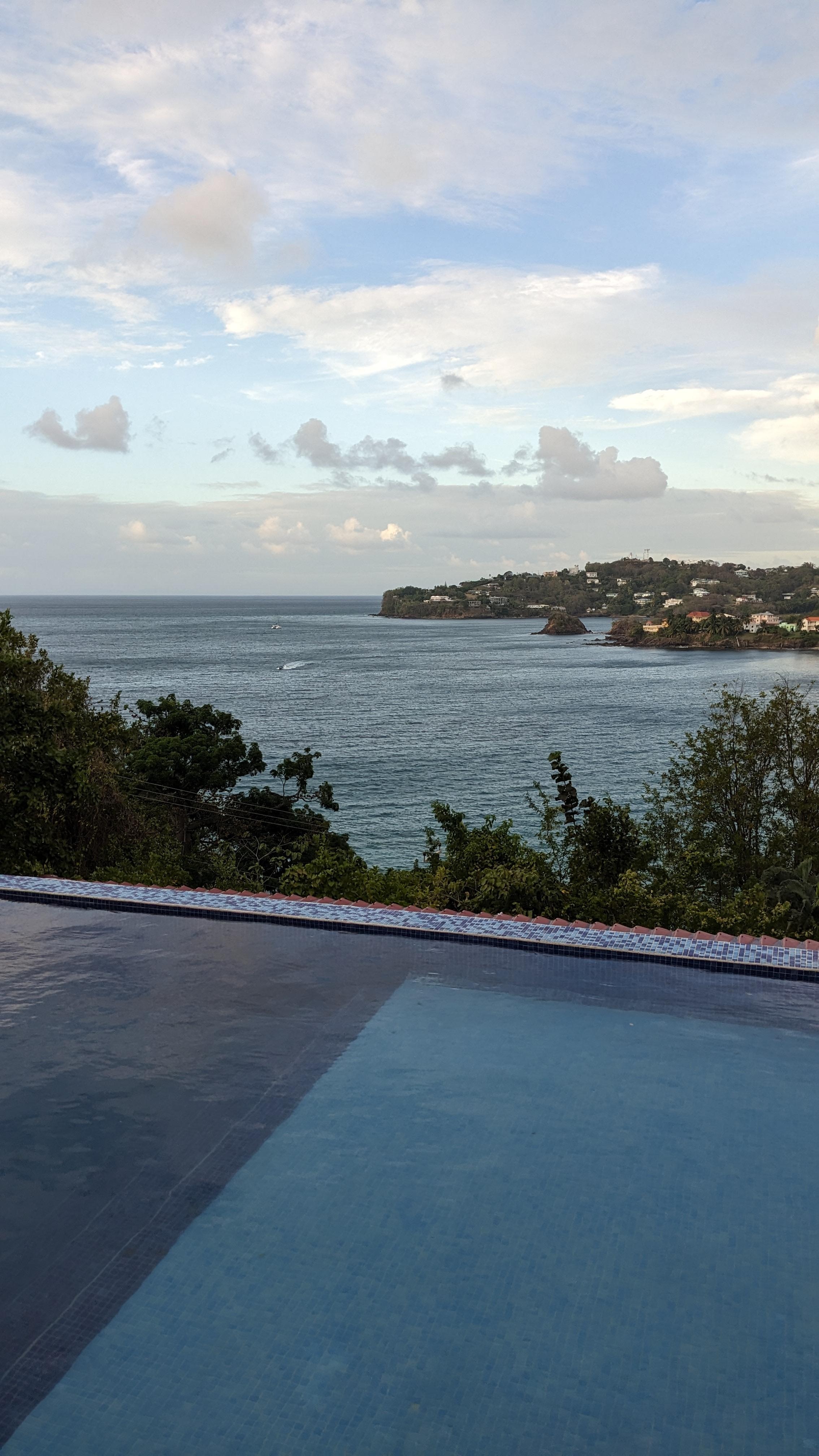 View from the deck near the plunge pool.