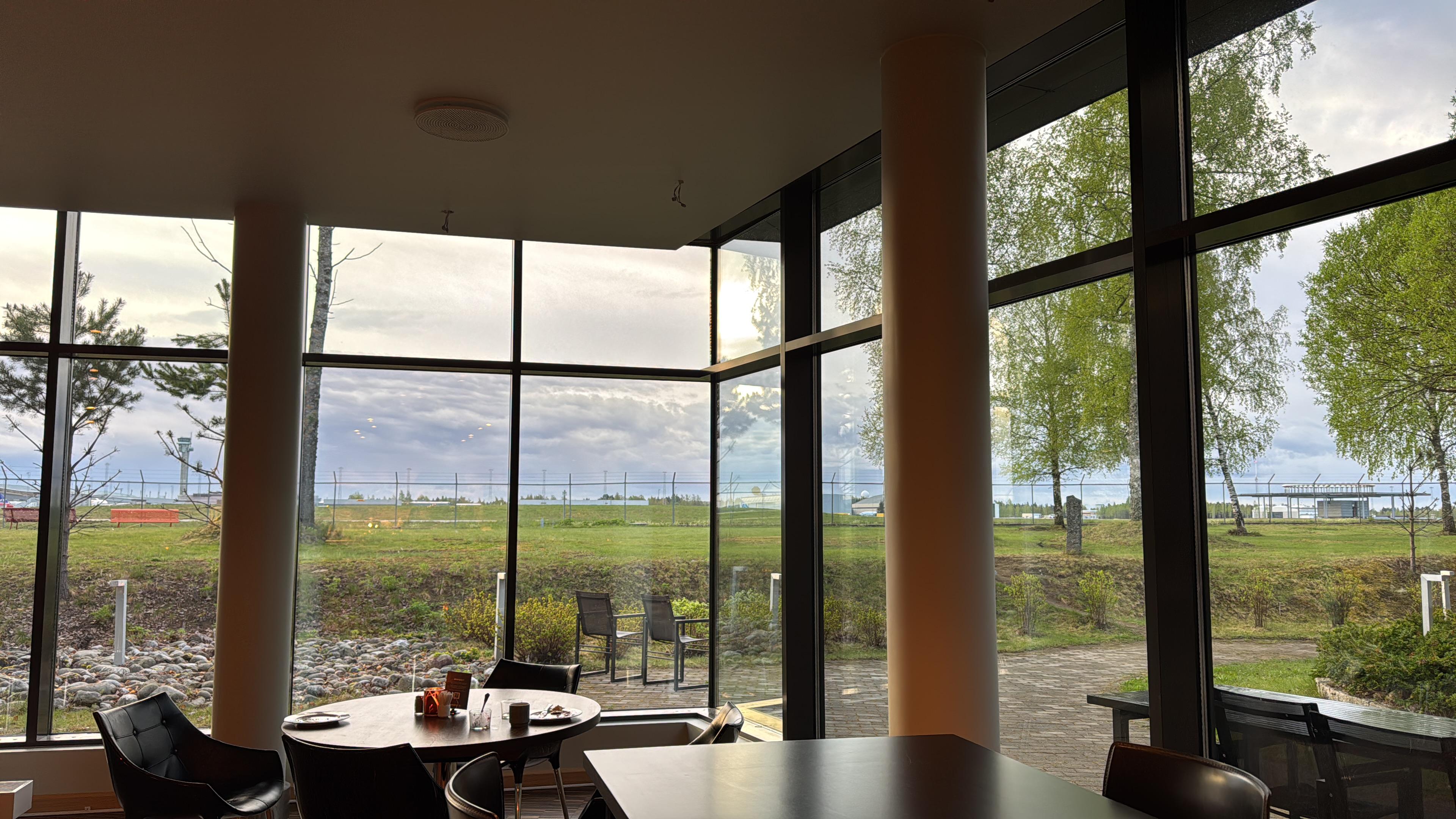dining room view of runway