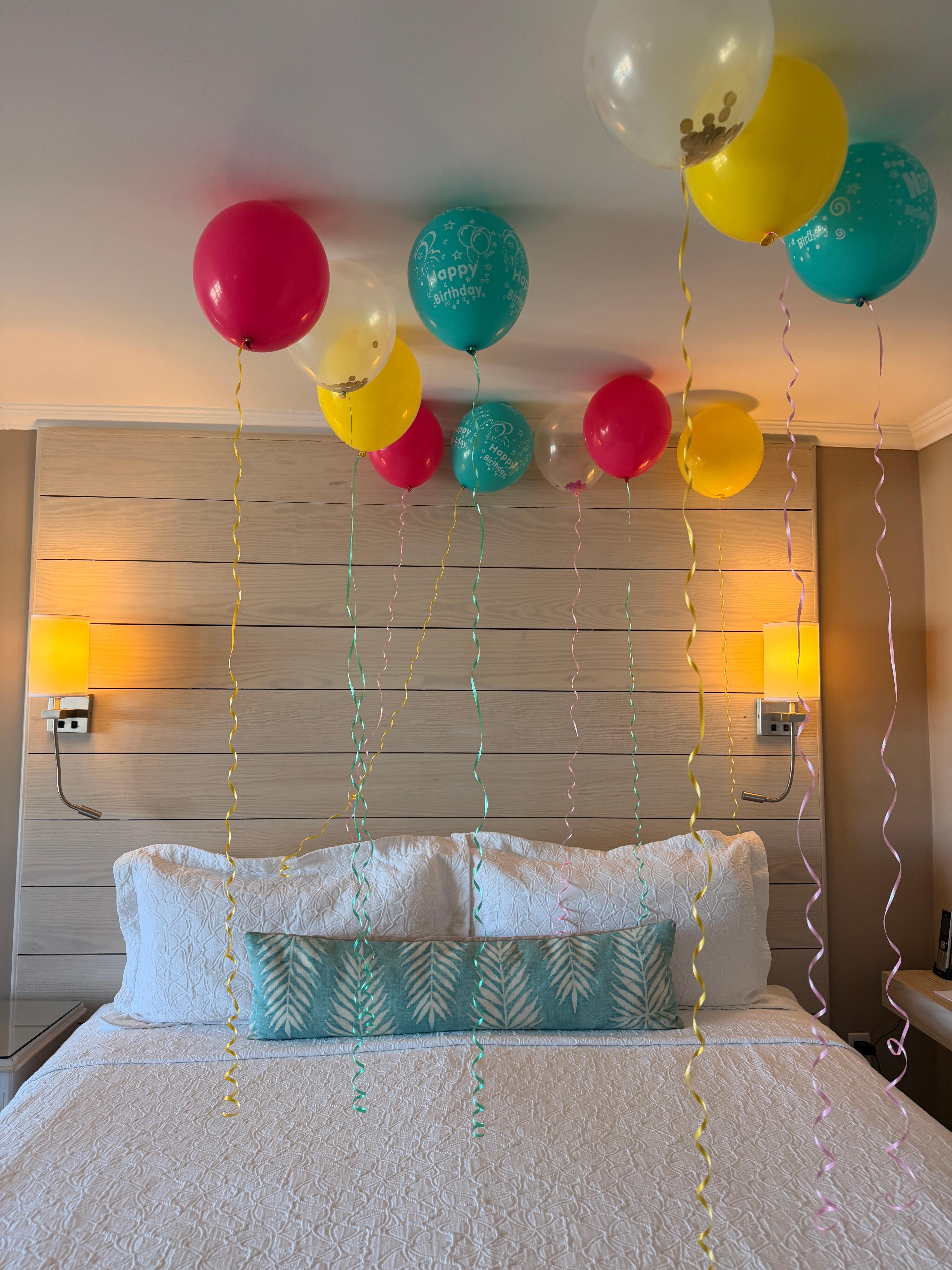 Birthday balloon decor