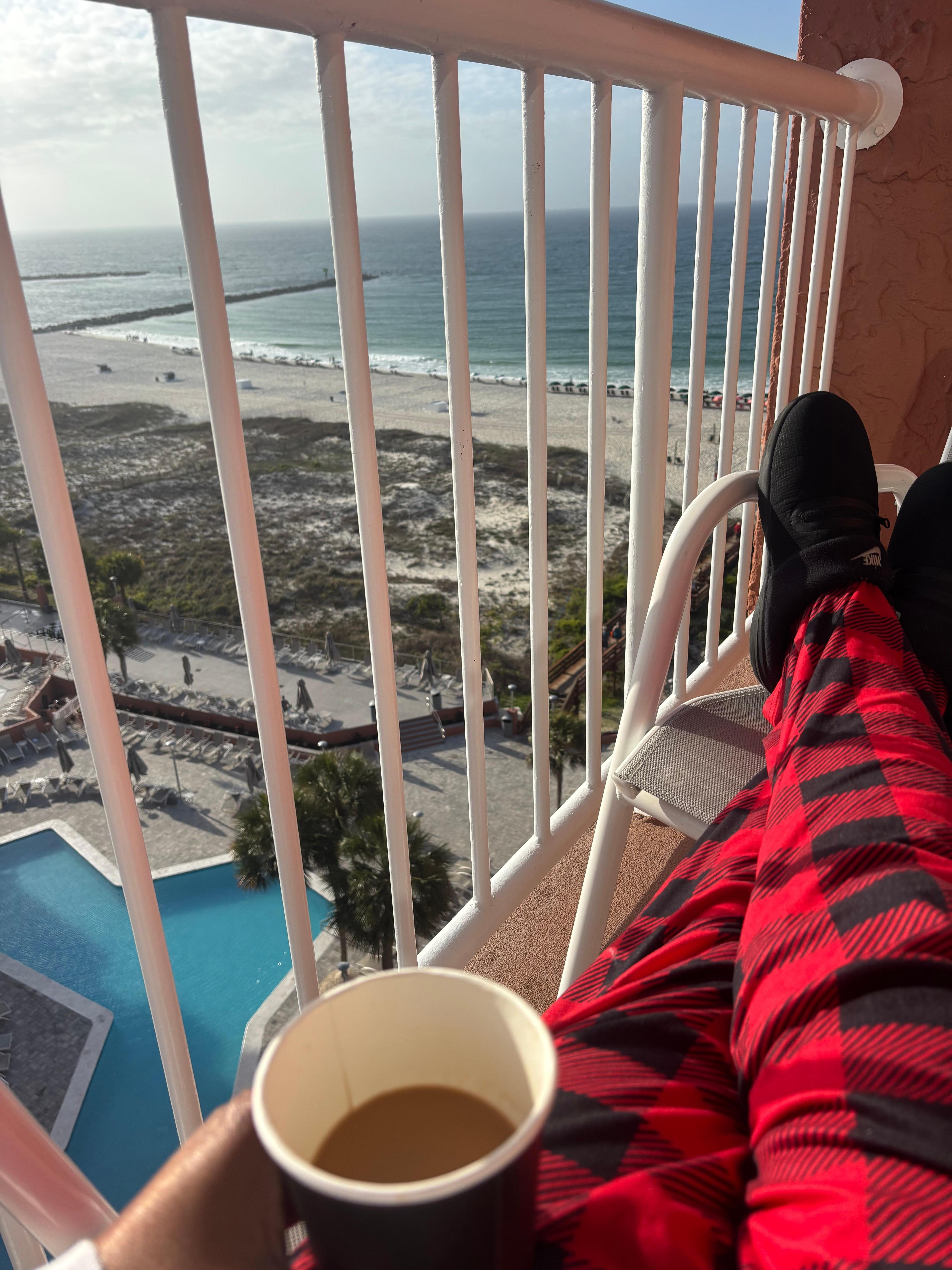 Coffee on the balcony