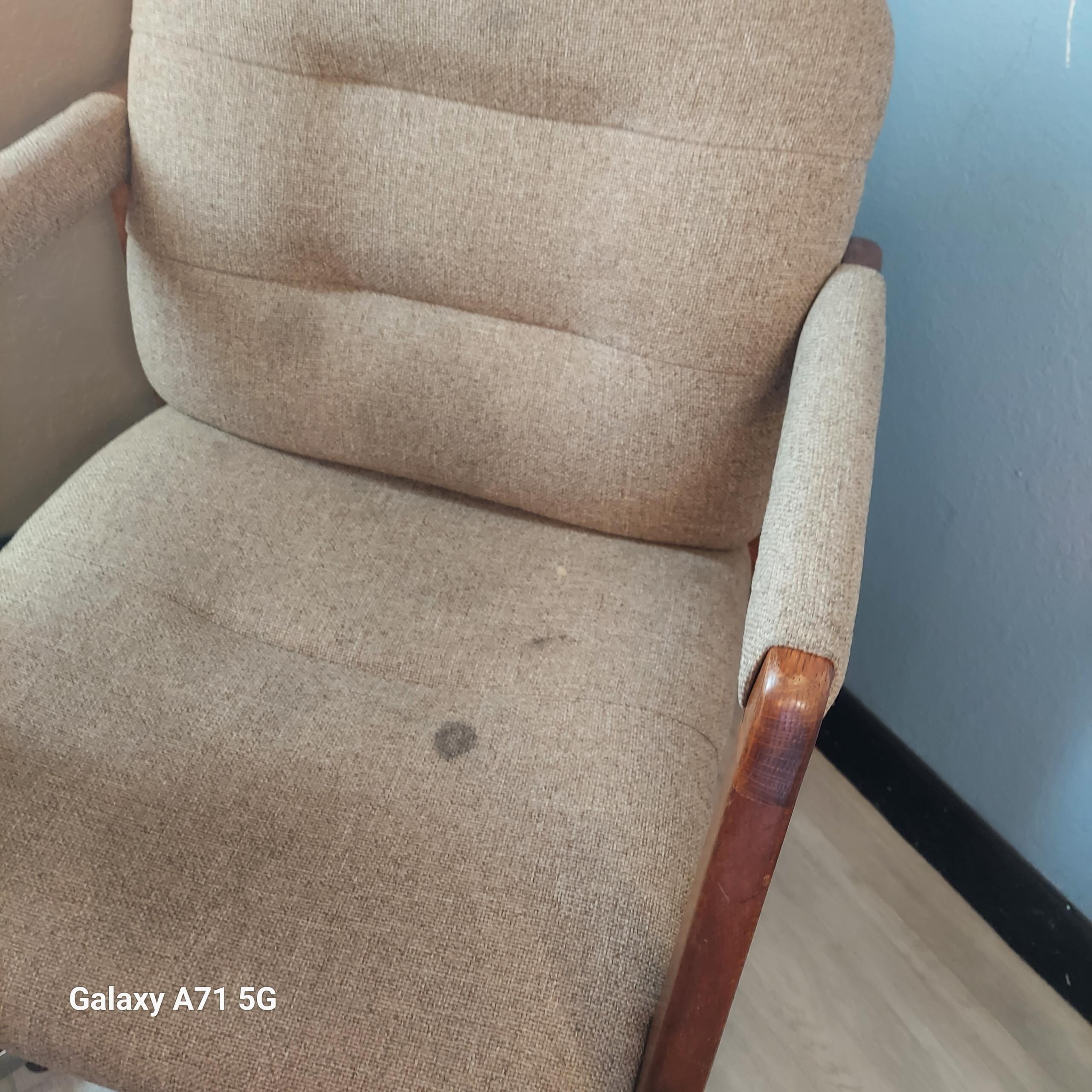 Stains on dirty chair