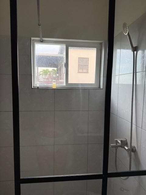 The shower overall was ok.  Towels were horrible to the point of being rags.