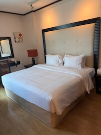 Chandrasher made our bed just the way we like it.