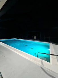 Indoor Pool after dark.
