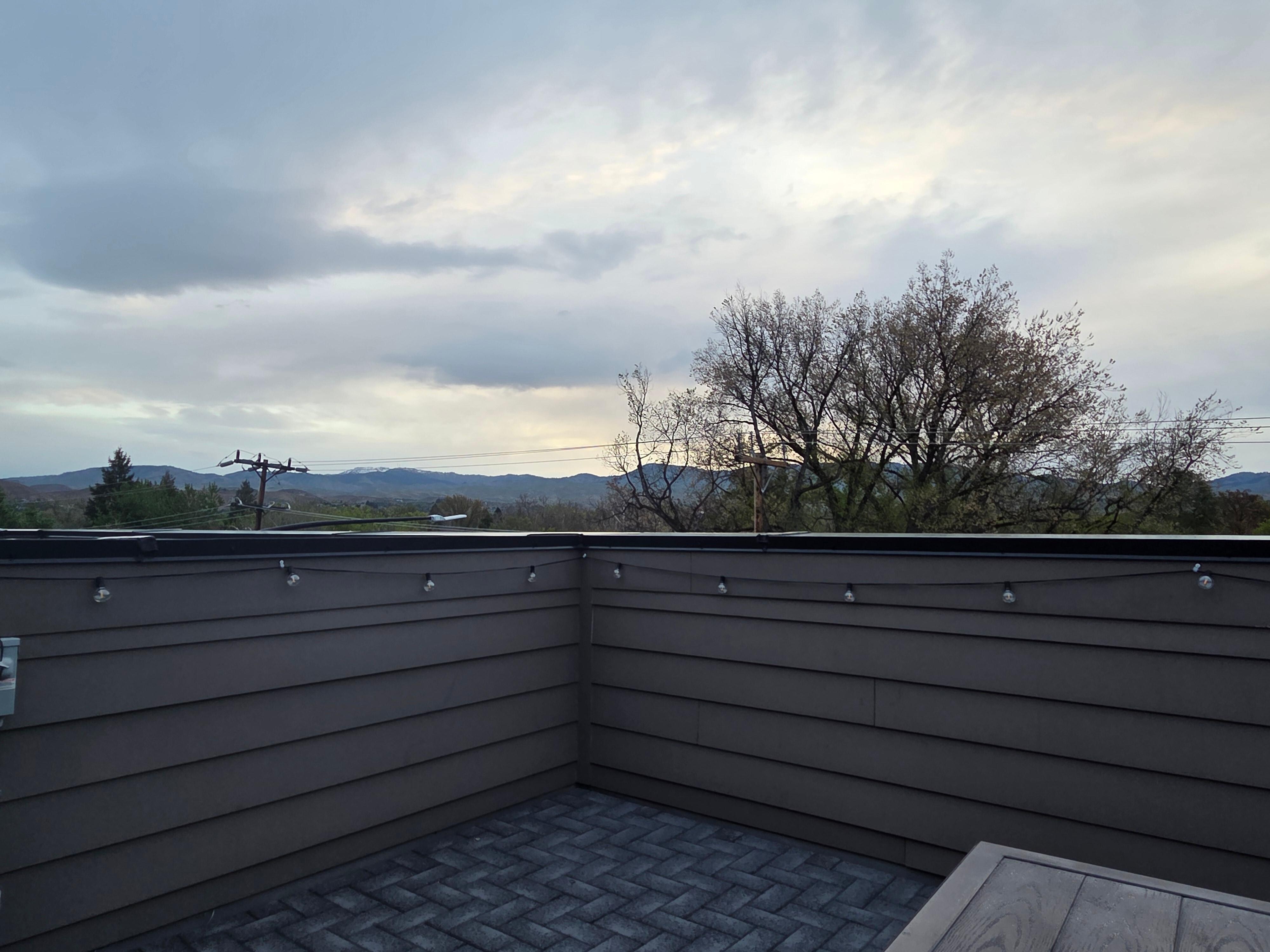 Captivating views from the rooftop deck.