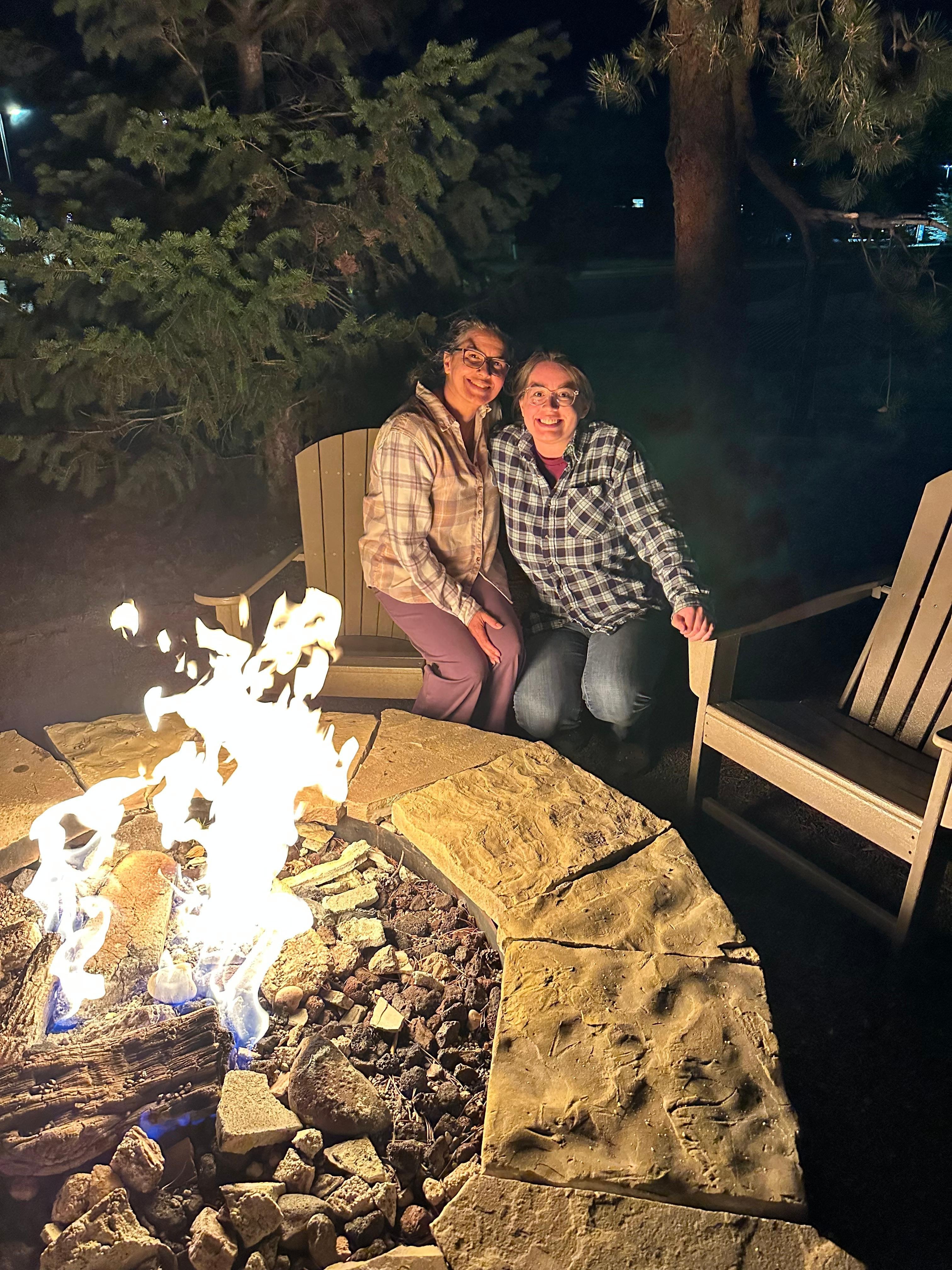 Evenings by the warm fire pit