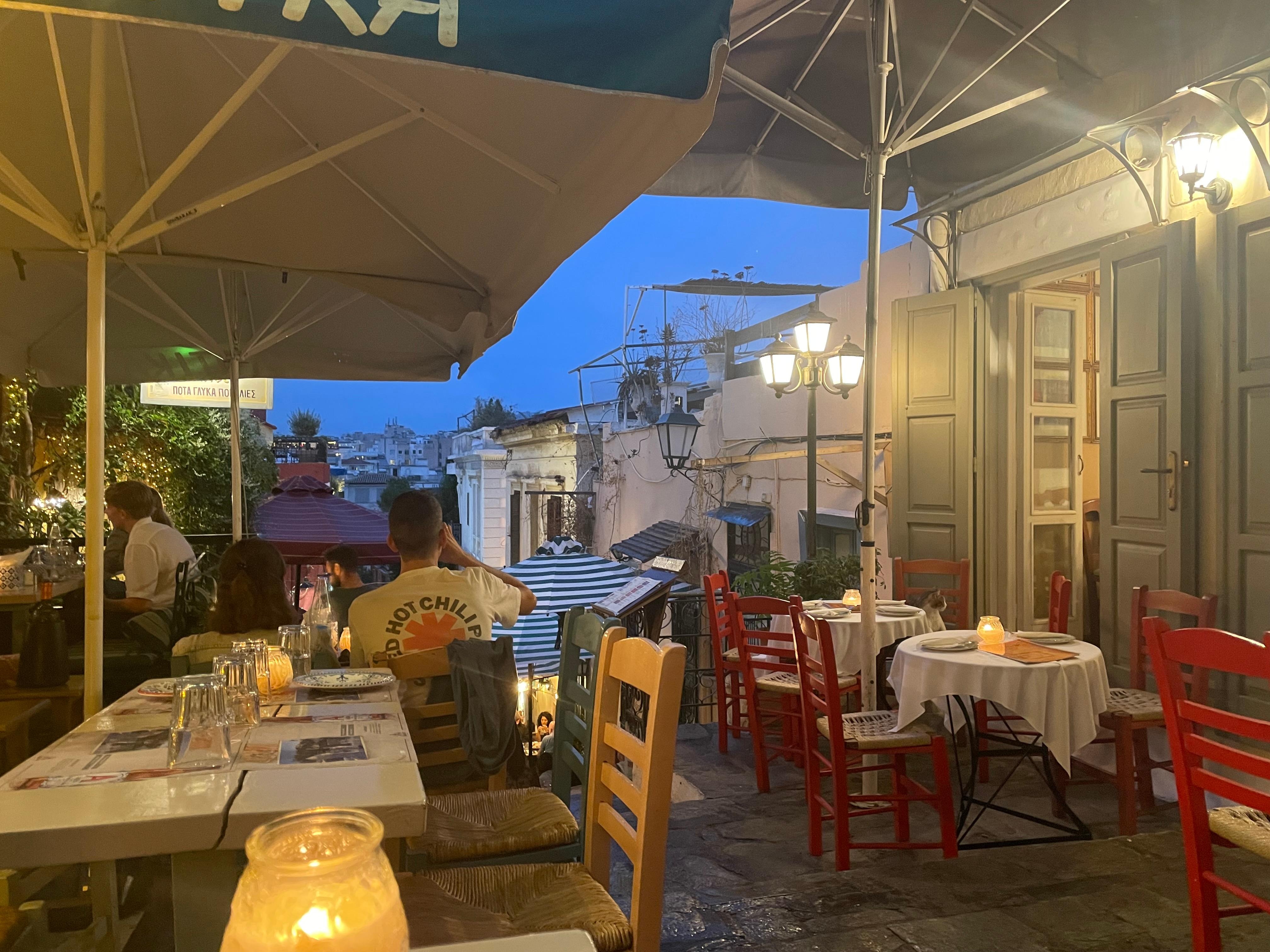 Restaurant near by on the way to the Acropolis. 