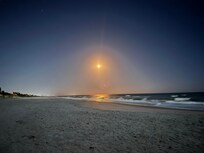 SpaceX launch view from beach
