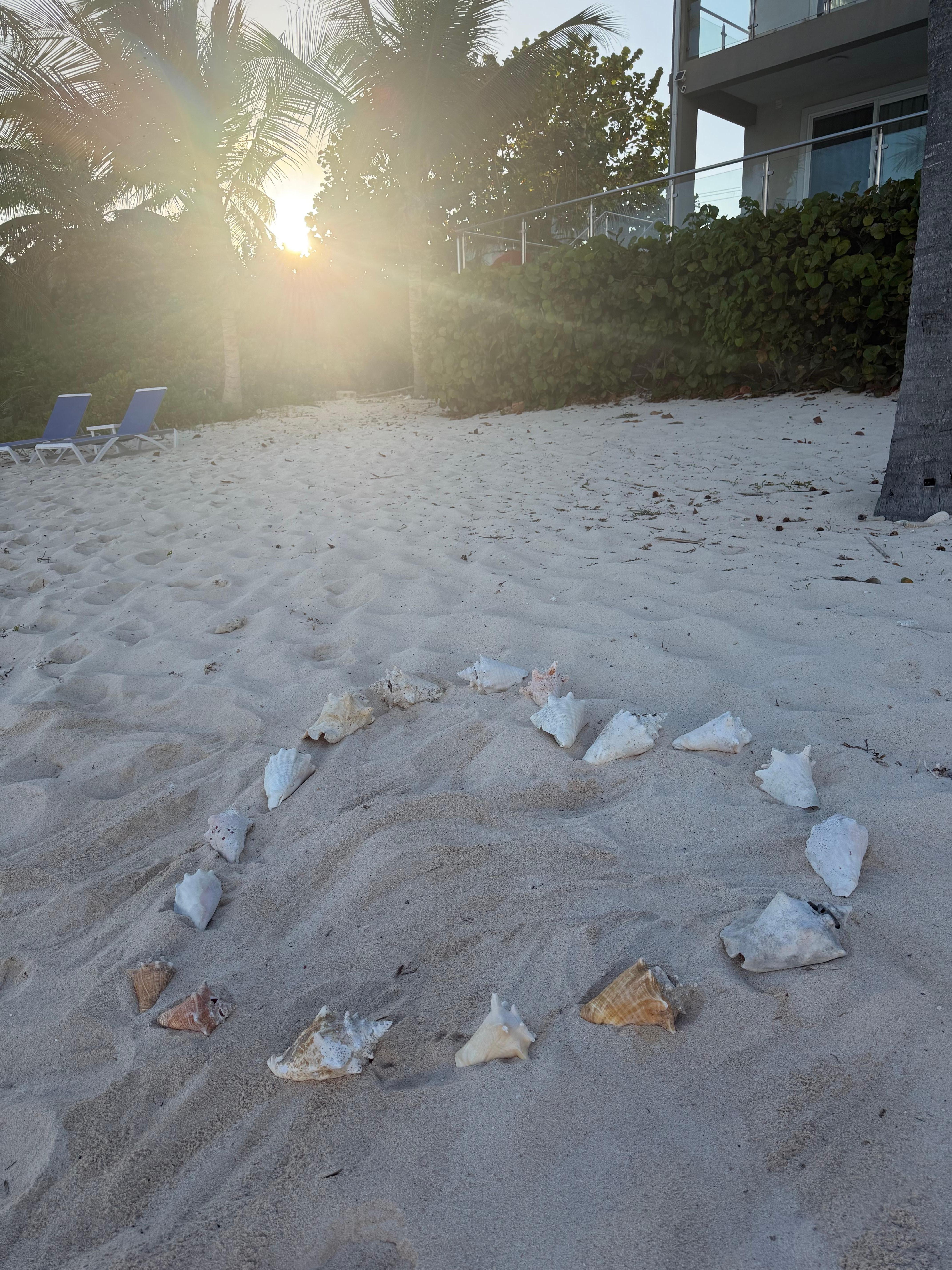 Beach in front of Villa