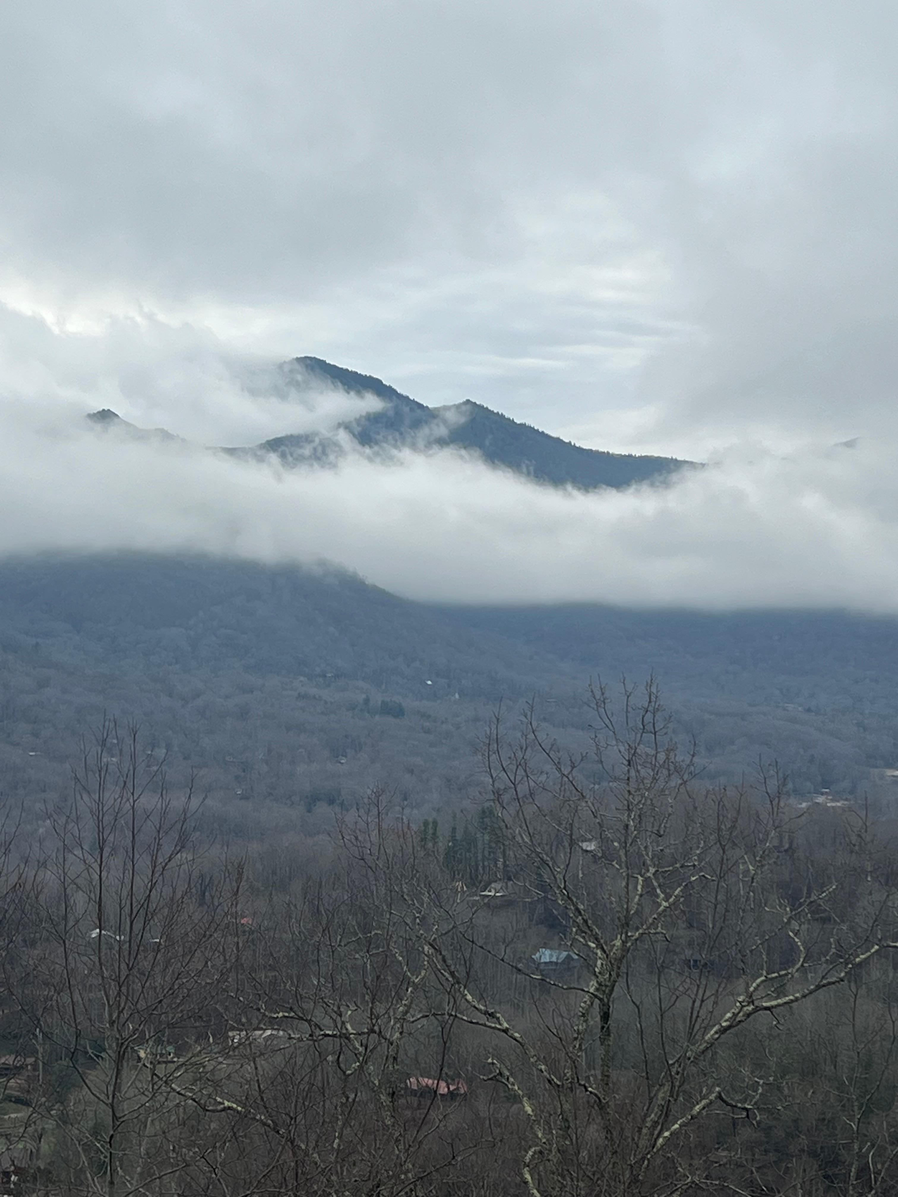 We relaxed among the clouds. 