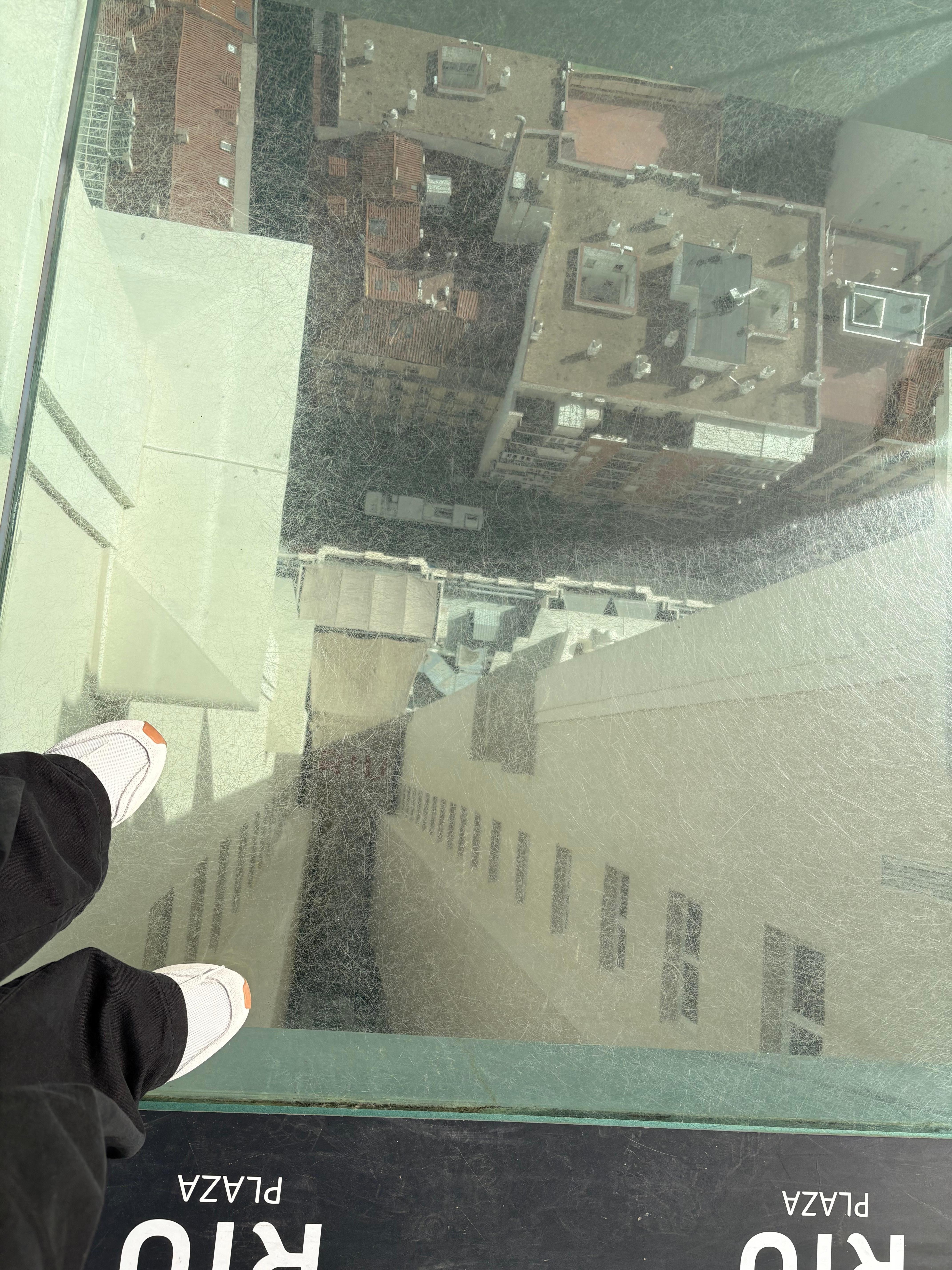 A glass walkway 