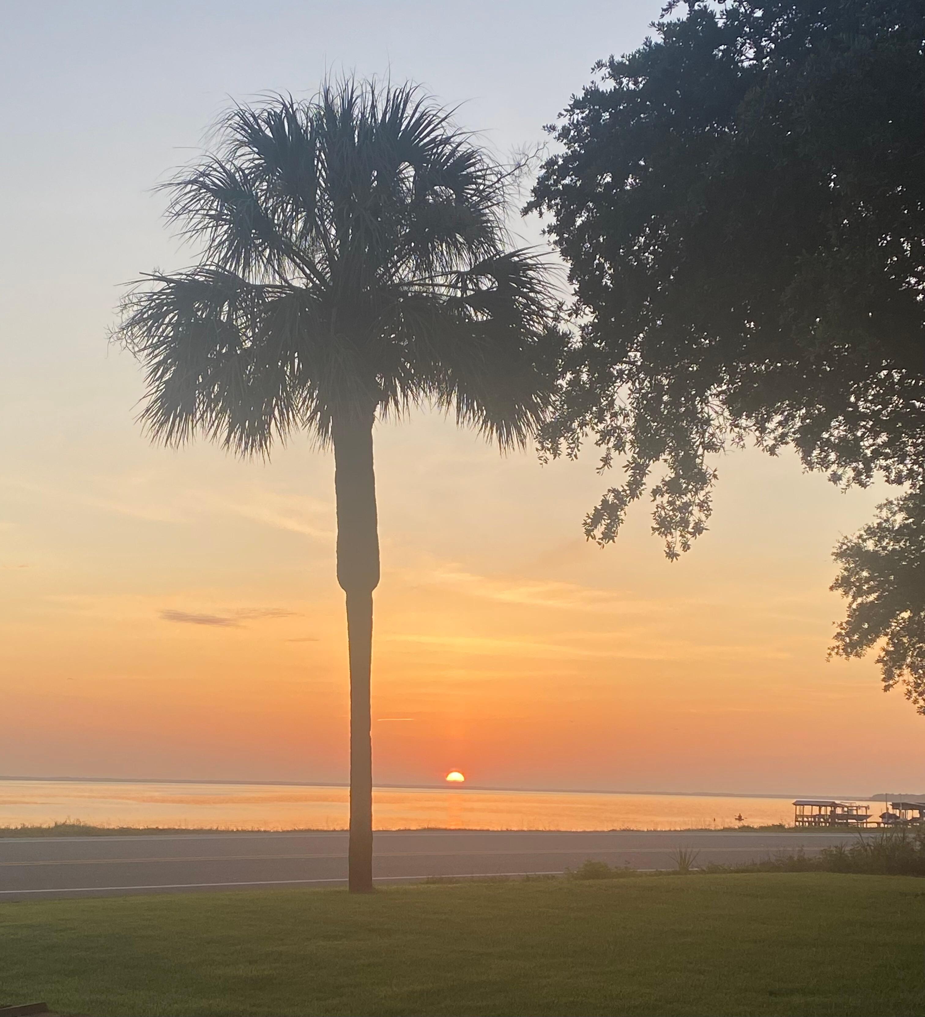 Sunrise over the bay as we left Saturday morning.