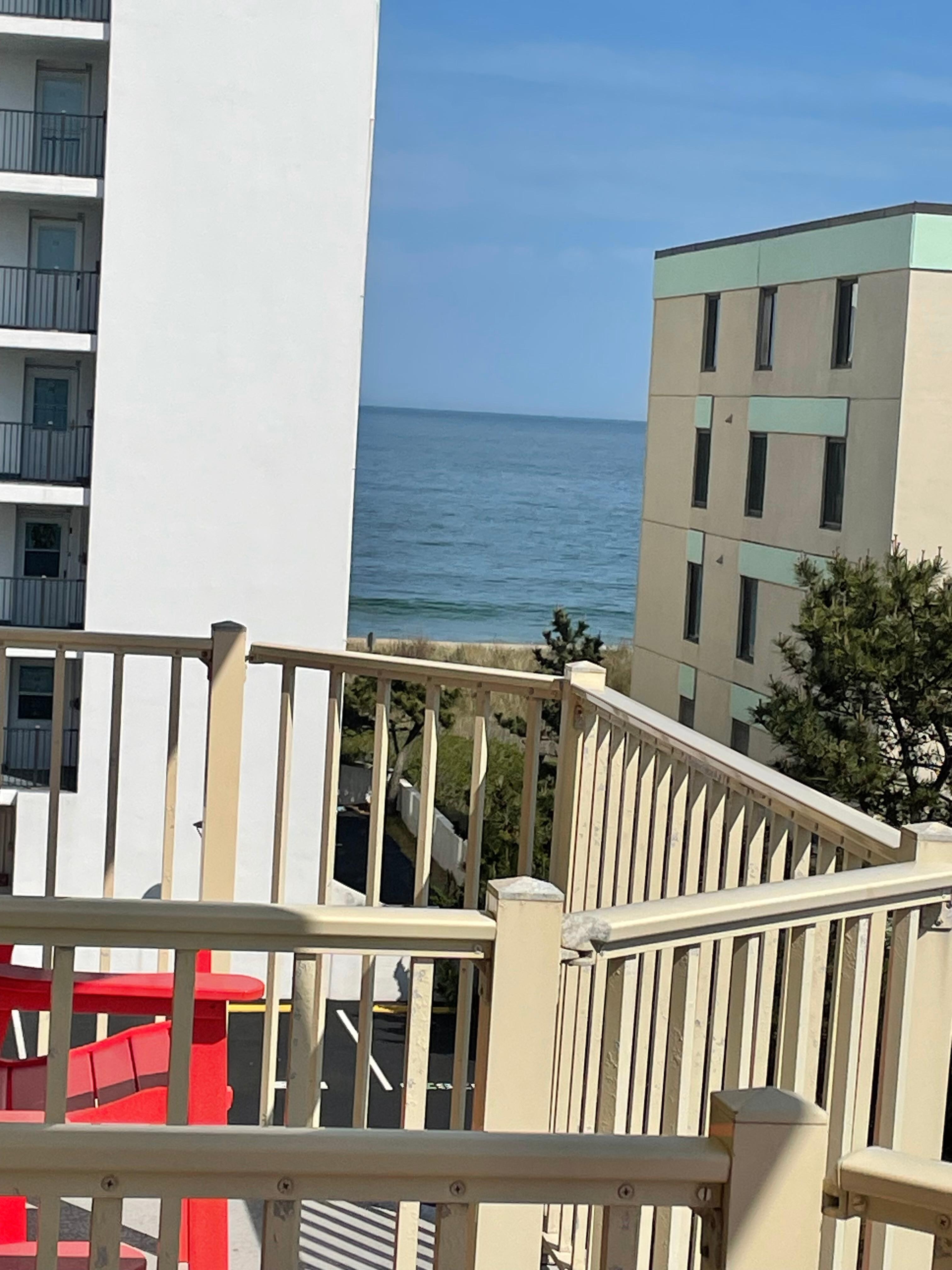 Our view of the ocean from the 4th floor 