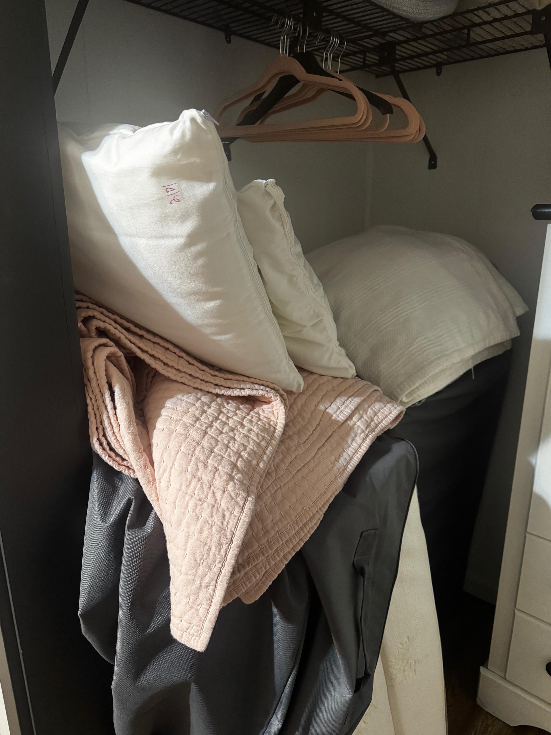 The closet in the primary was very messy, making you wonder if anything was kept clean and in order.