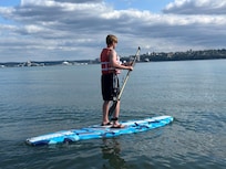 Paddle boarding in the bay