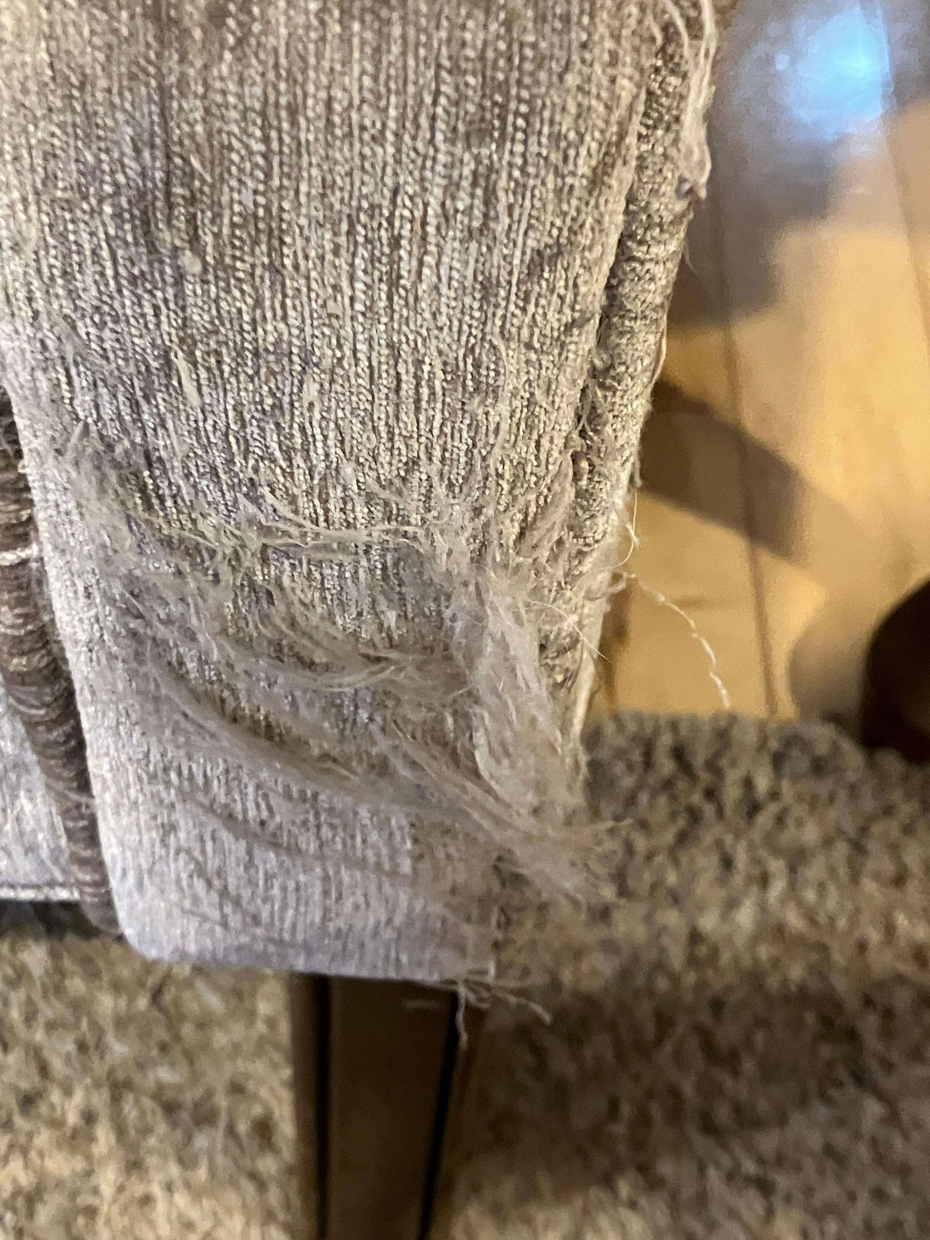 Fabric on chair