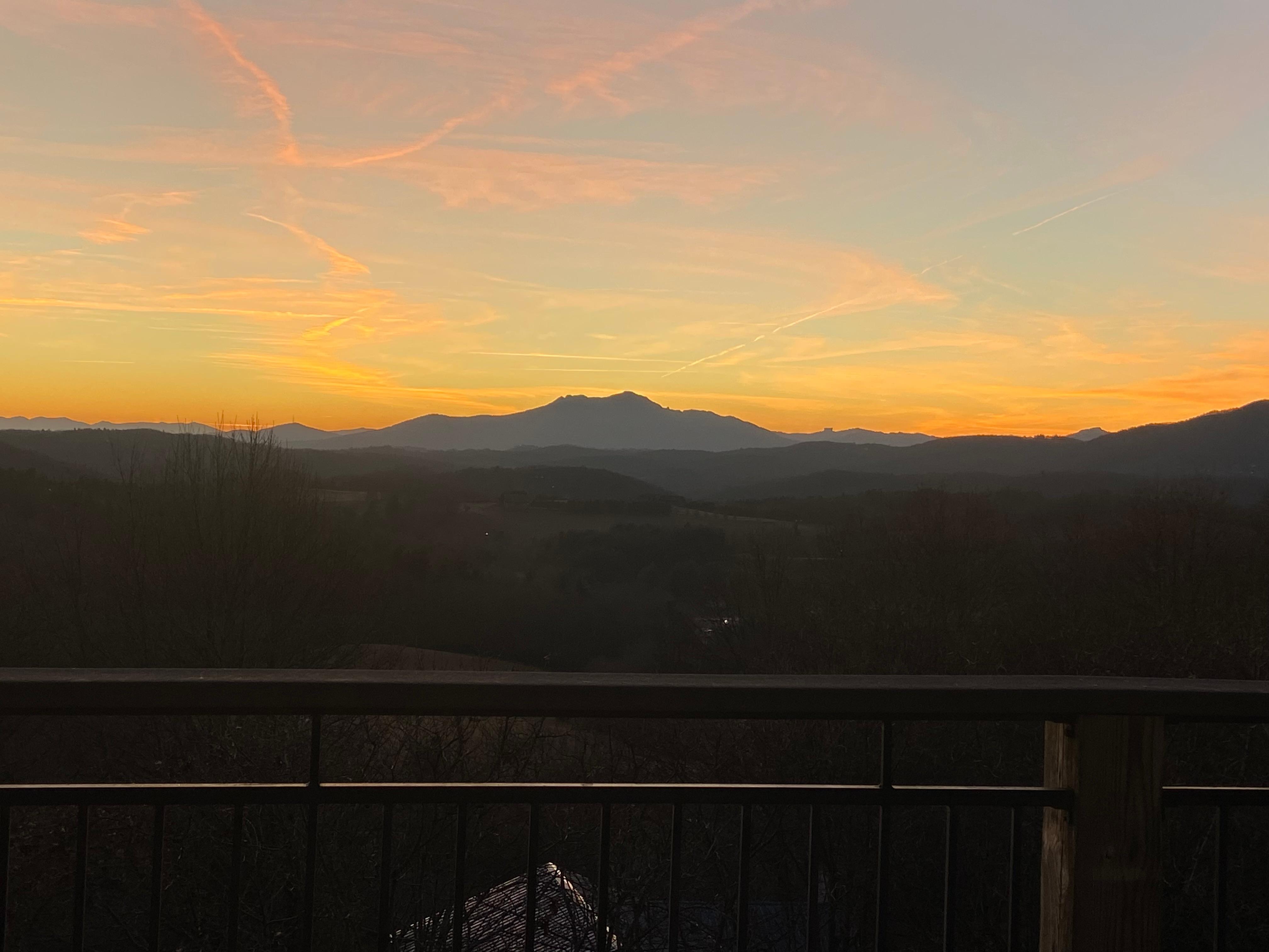 Sunset from the deck. 