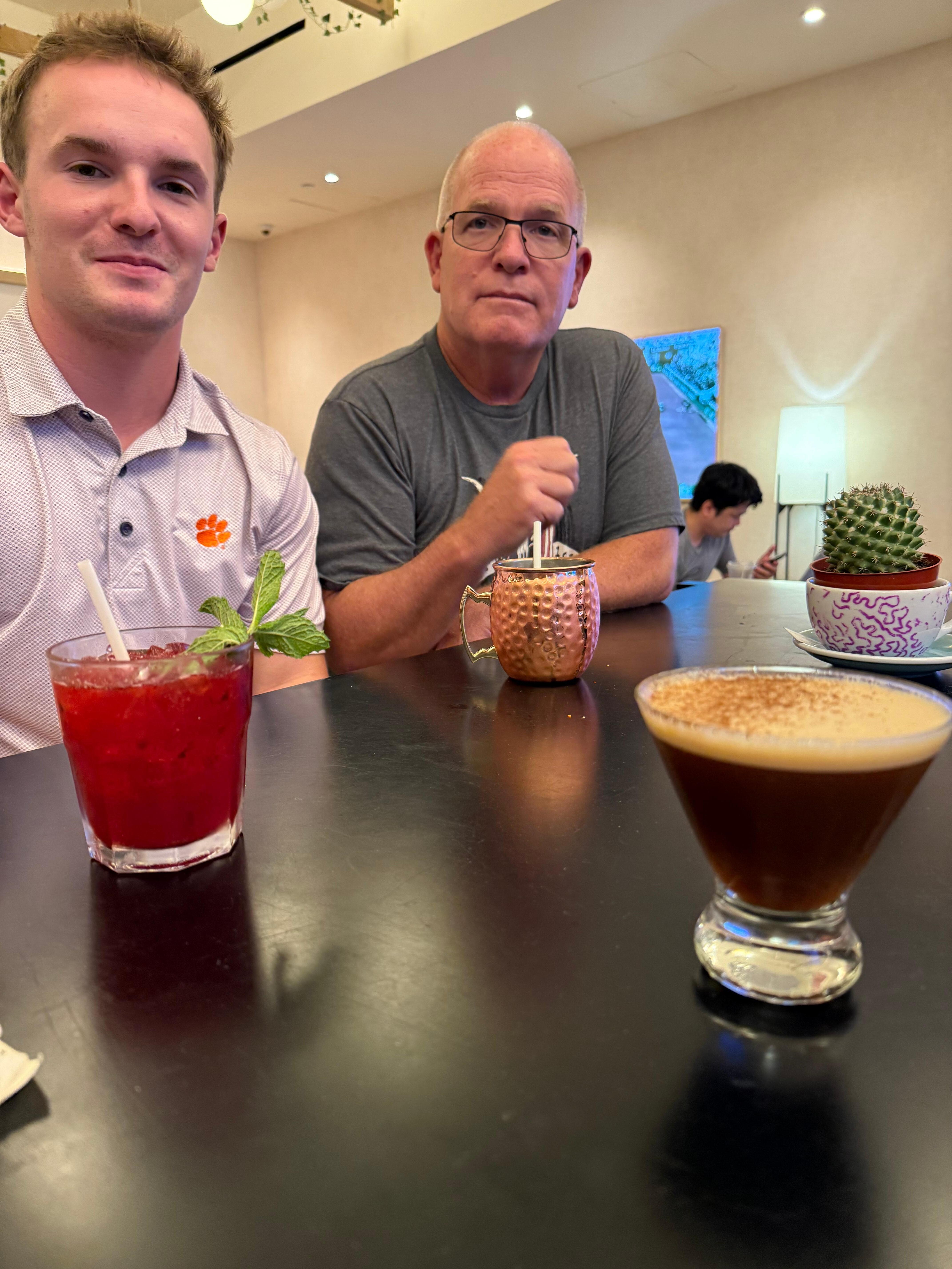 Espresso martini, Dancin with mules and raspberry fizz