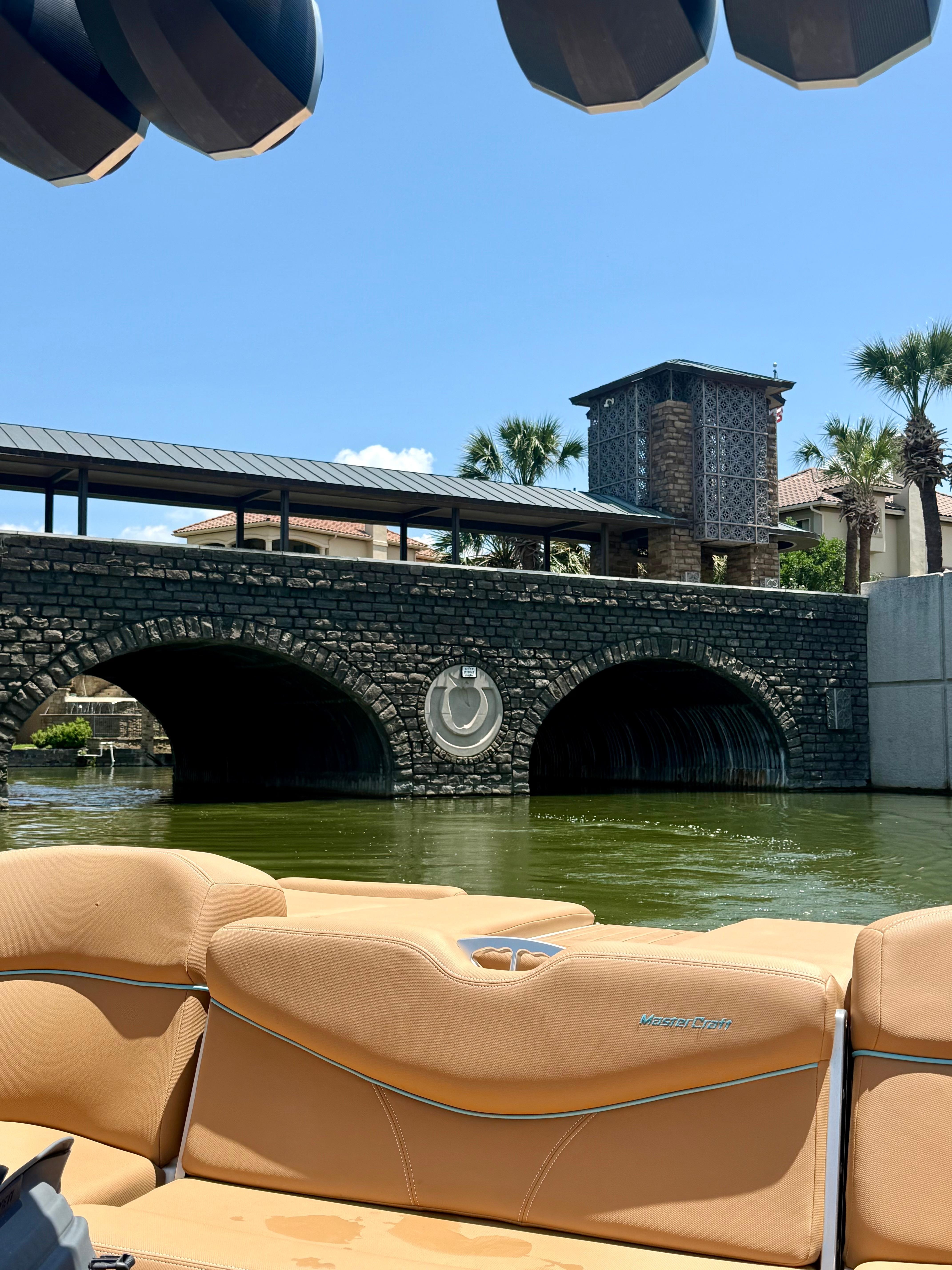 Always fun to have a tour of homes from our boat ~ lake view.