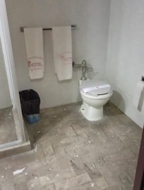 El baño super limpio