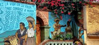 Mural outside of the hotel.