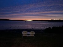 Purple sunset view from the porch