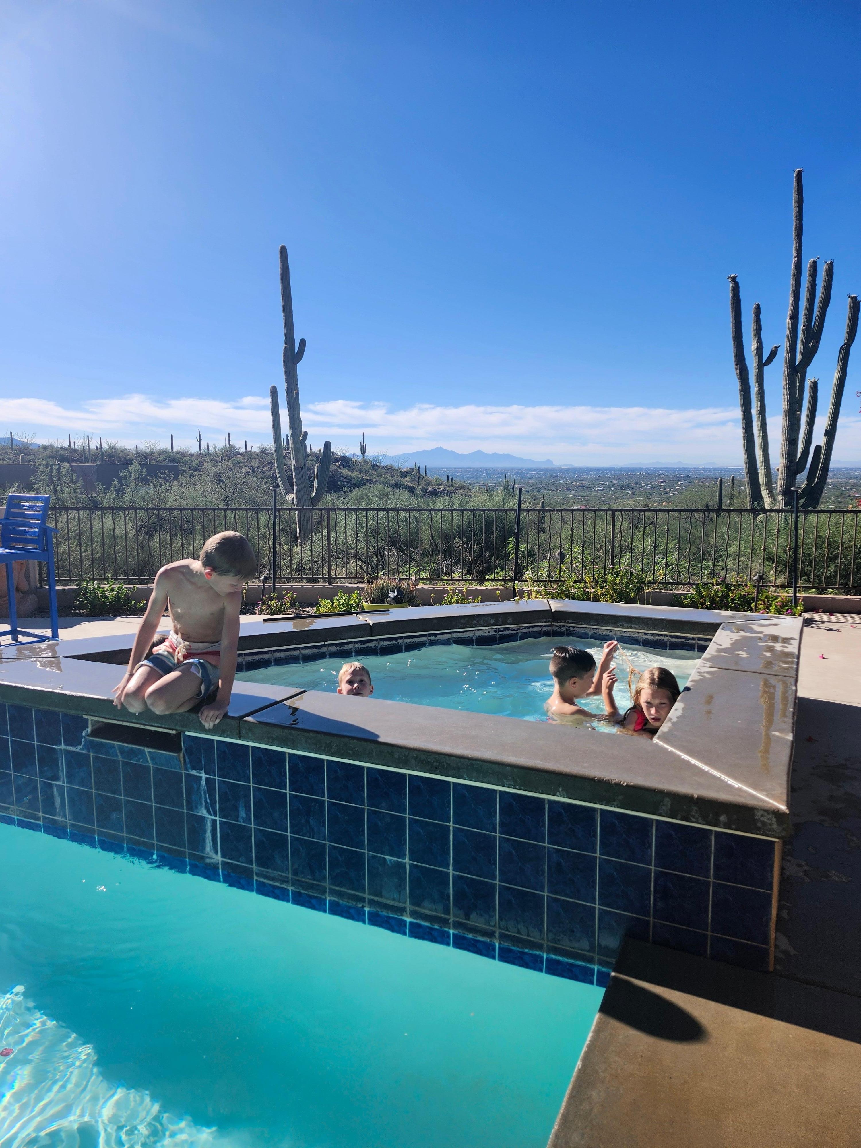Everyone loved the hot tub.
