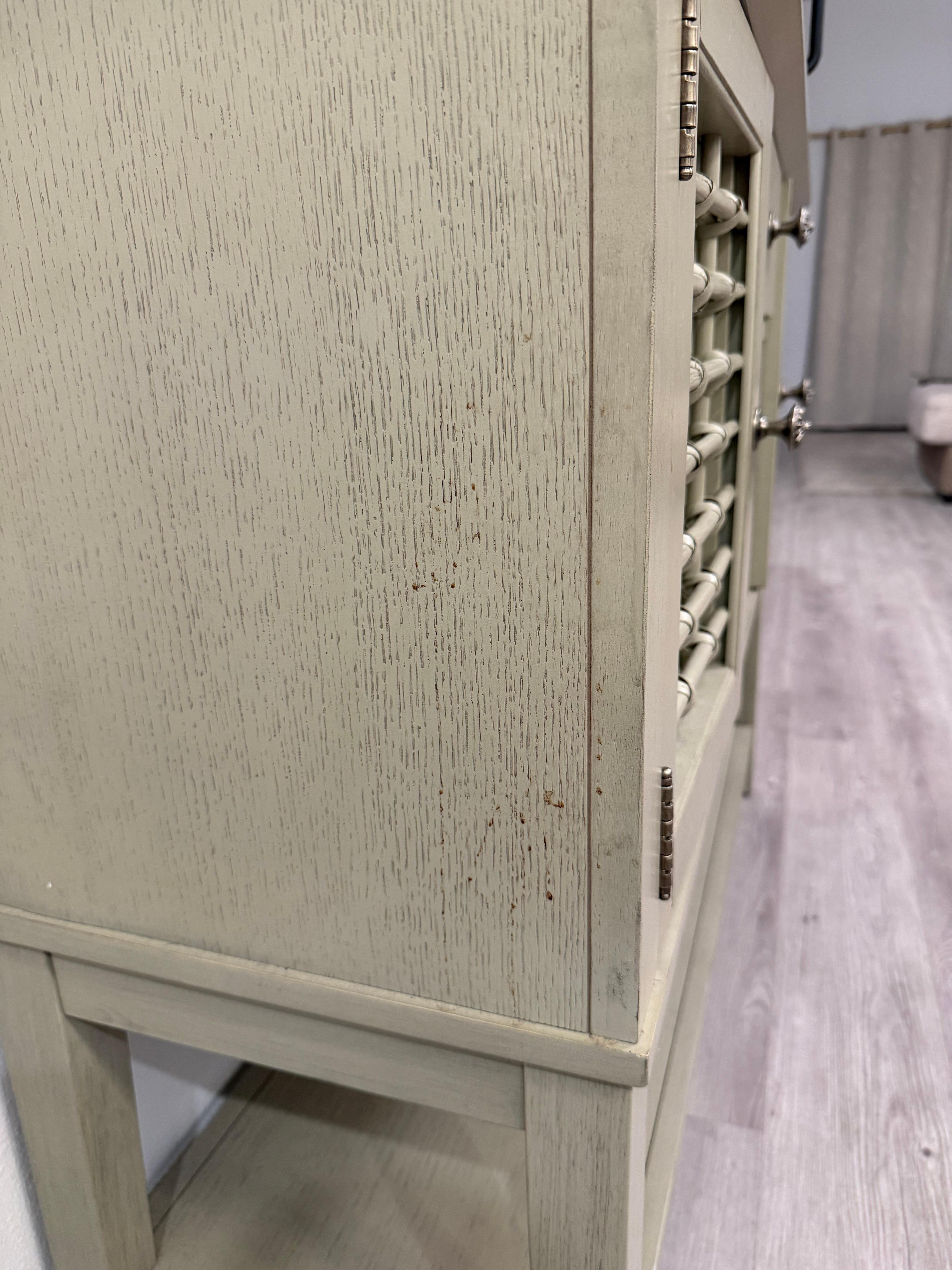 Something splattered on furniture. 