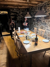 The rustic dining room where we enjoyed breakfast.