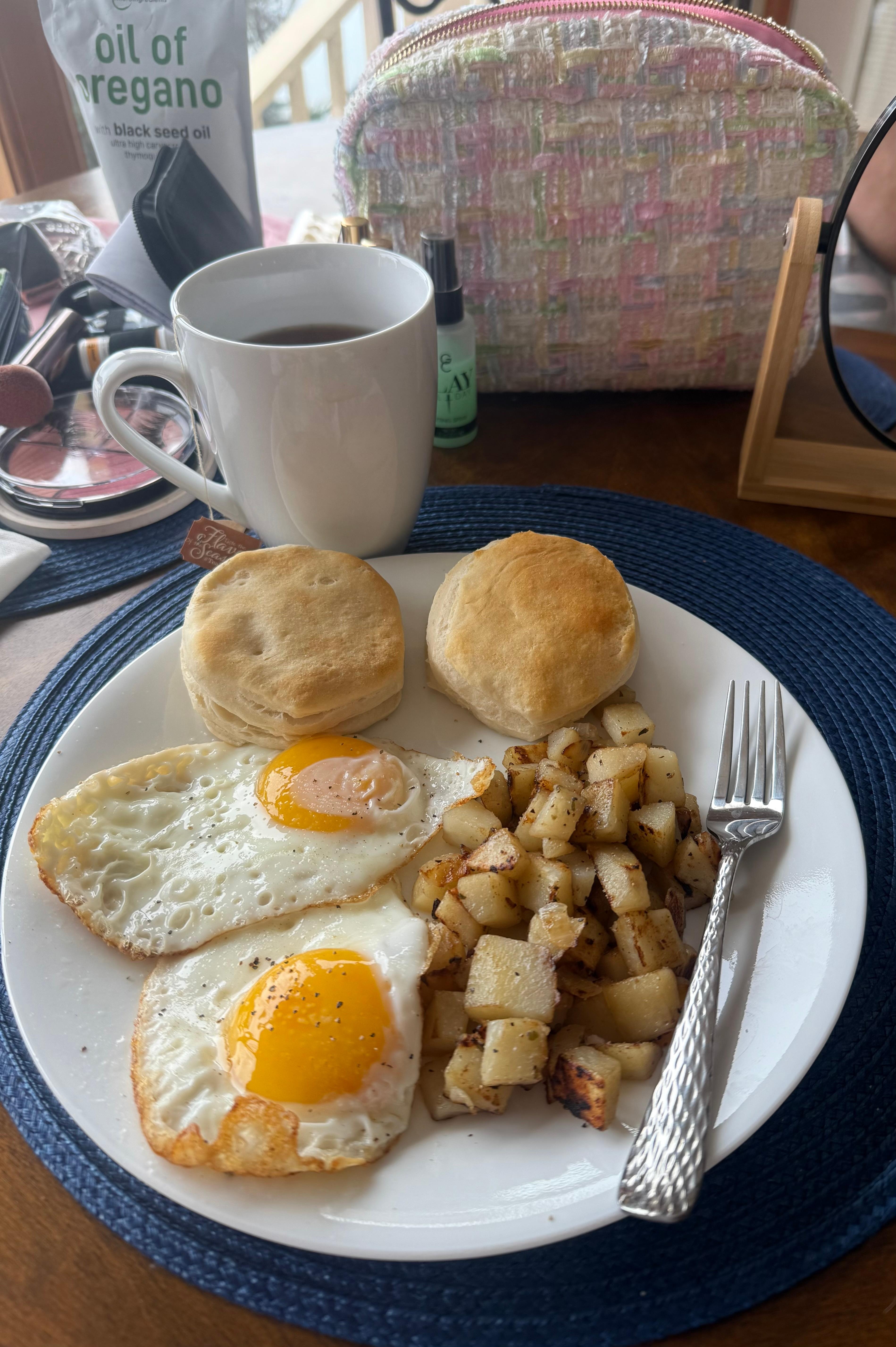 Breakfast in the dining area