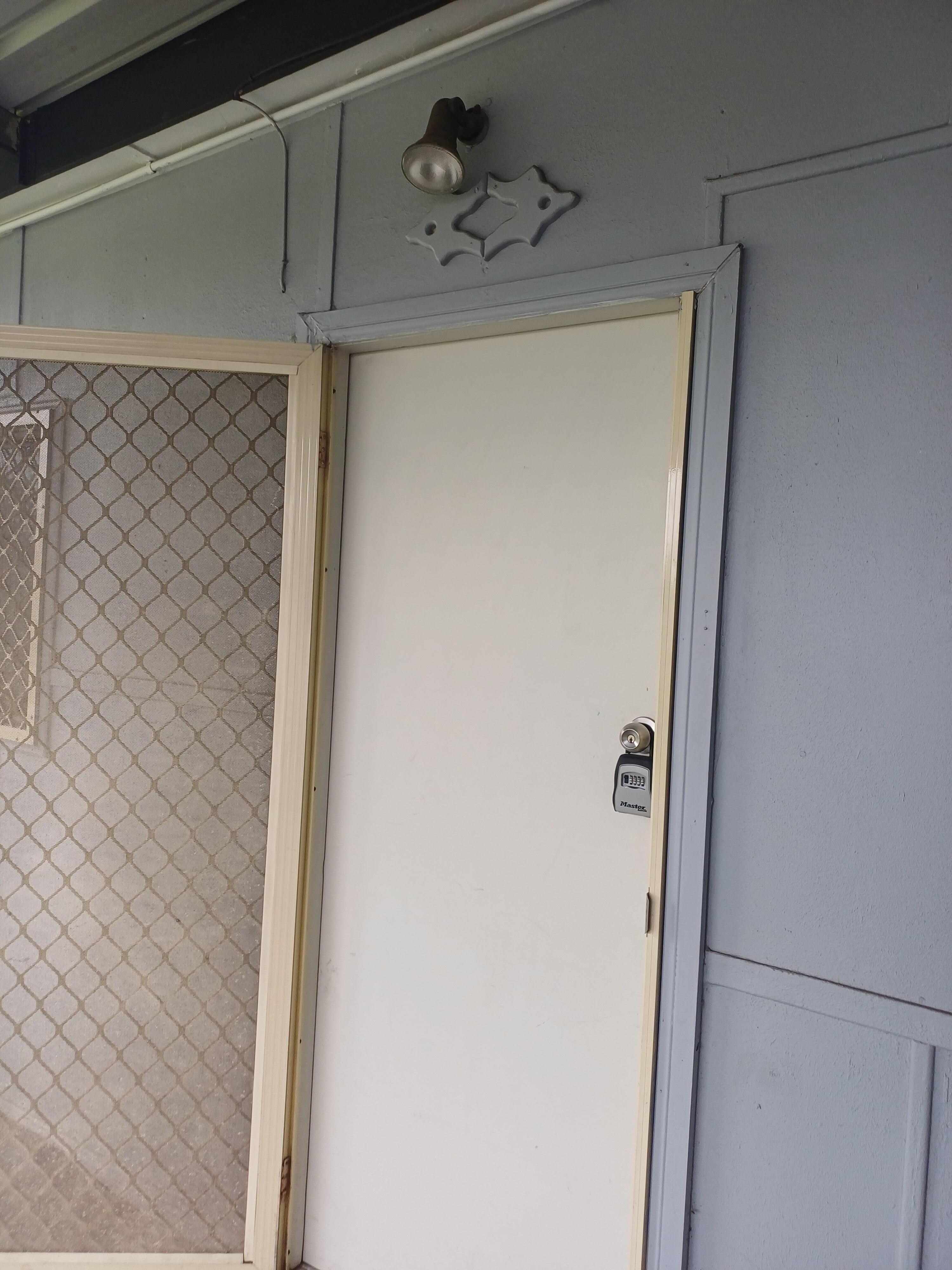 Not on sensor - can't see lock box at night. Phone dead.