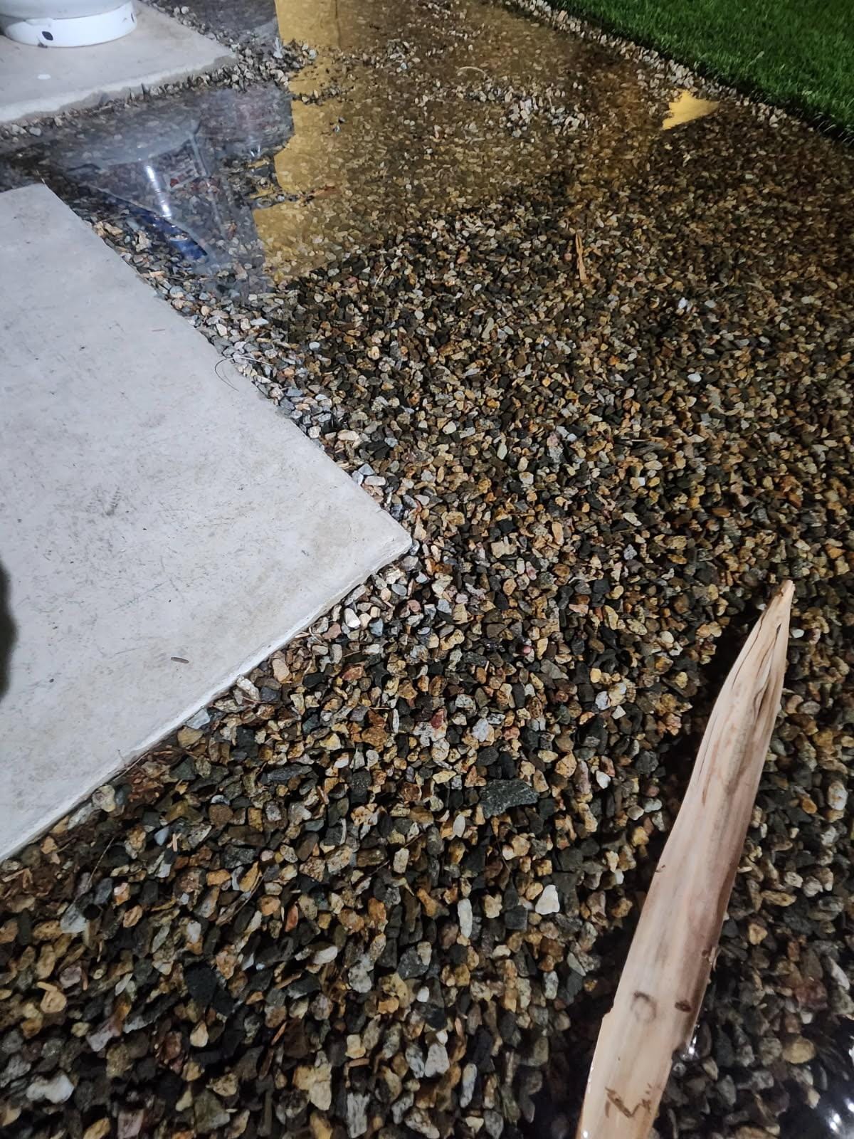 Puddling from sprinklers 