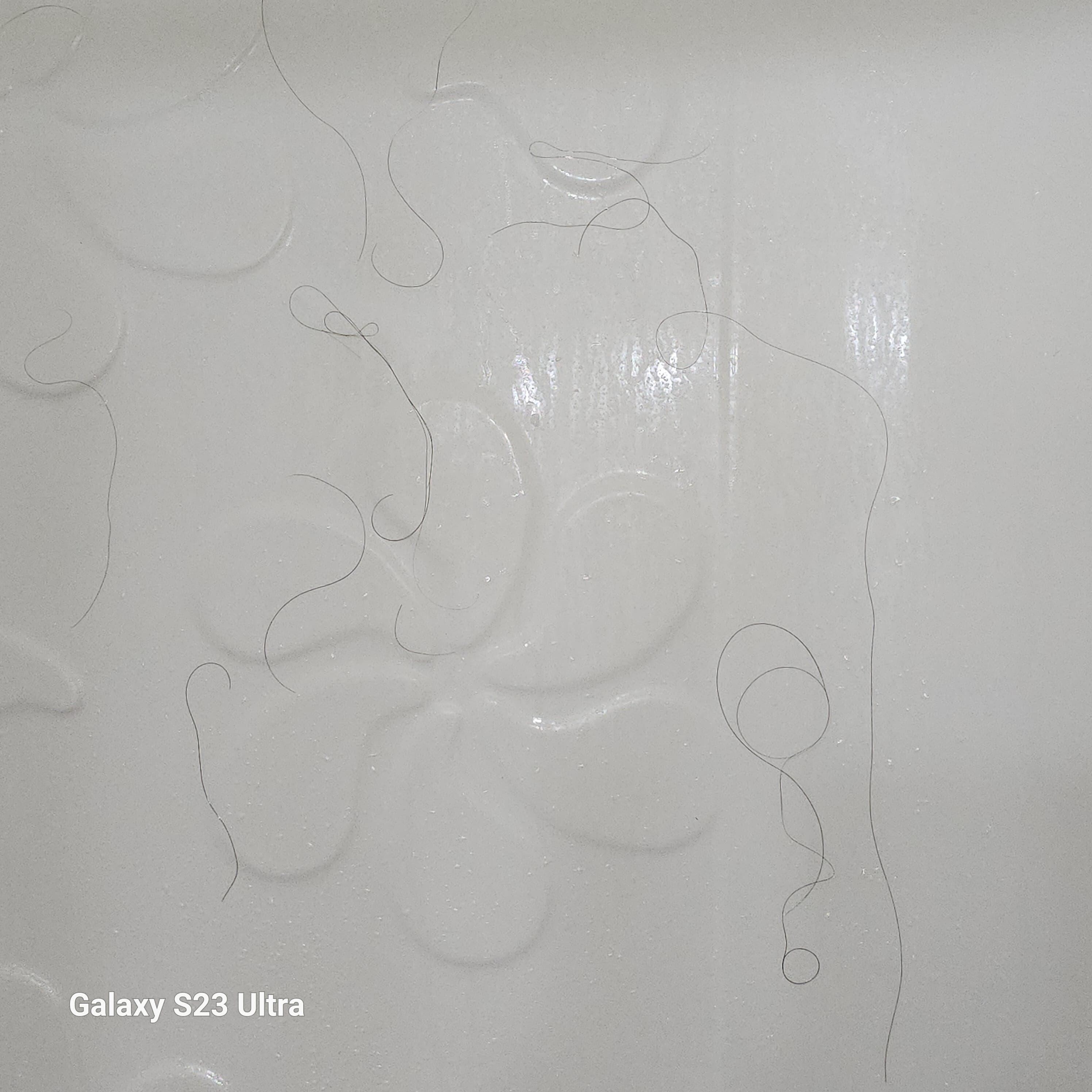 Hair stuck to the shower
