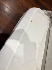 Mattress pad with stains and bodily fluids #1