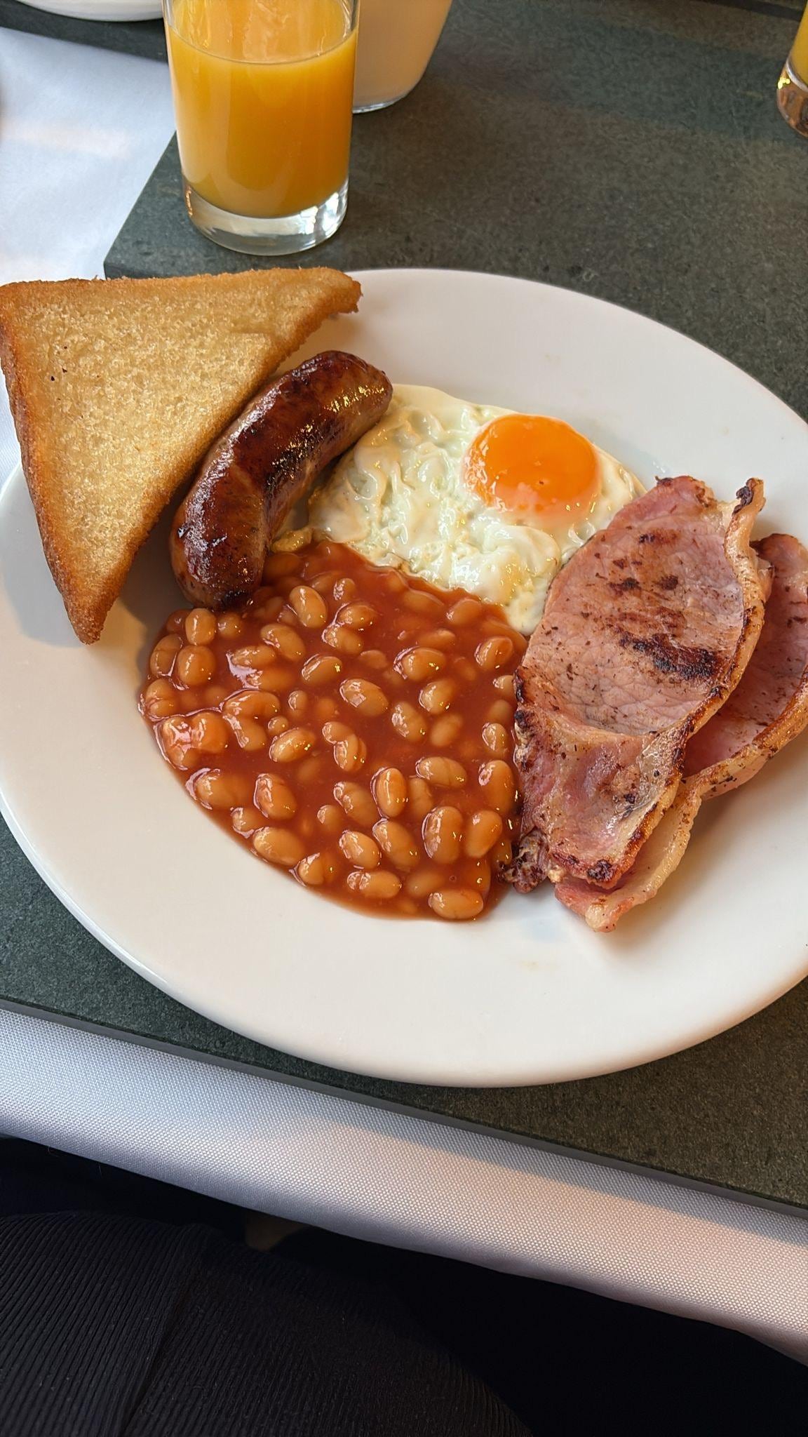 Breakfast (minus mushrooms & tomatoes)