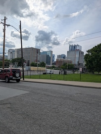 View of Downtown from the parking lot. Two blocks from event centers, four blocks from Broadway.