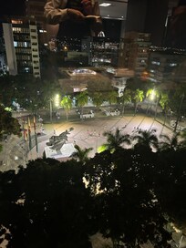 View from the roof top restaurant and lounge.
