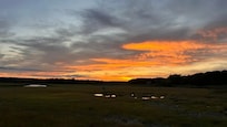Can watch the sunset from the back lawn overlooking marsh.
