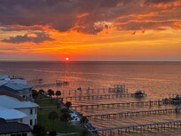 Balcony view west with sunset