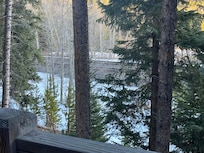 Railroad tracks that ran freight trains and Amtrak all hours of the day and night.