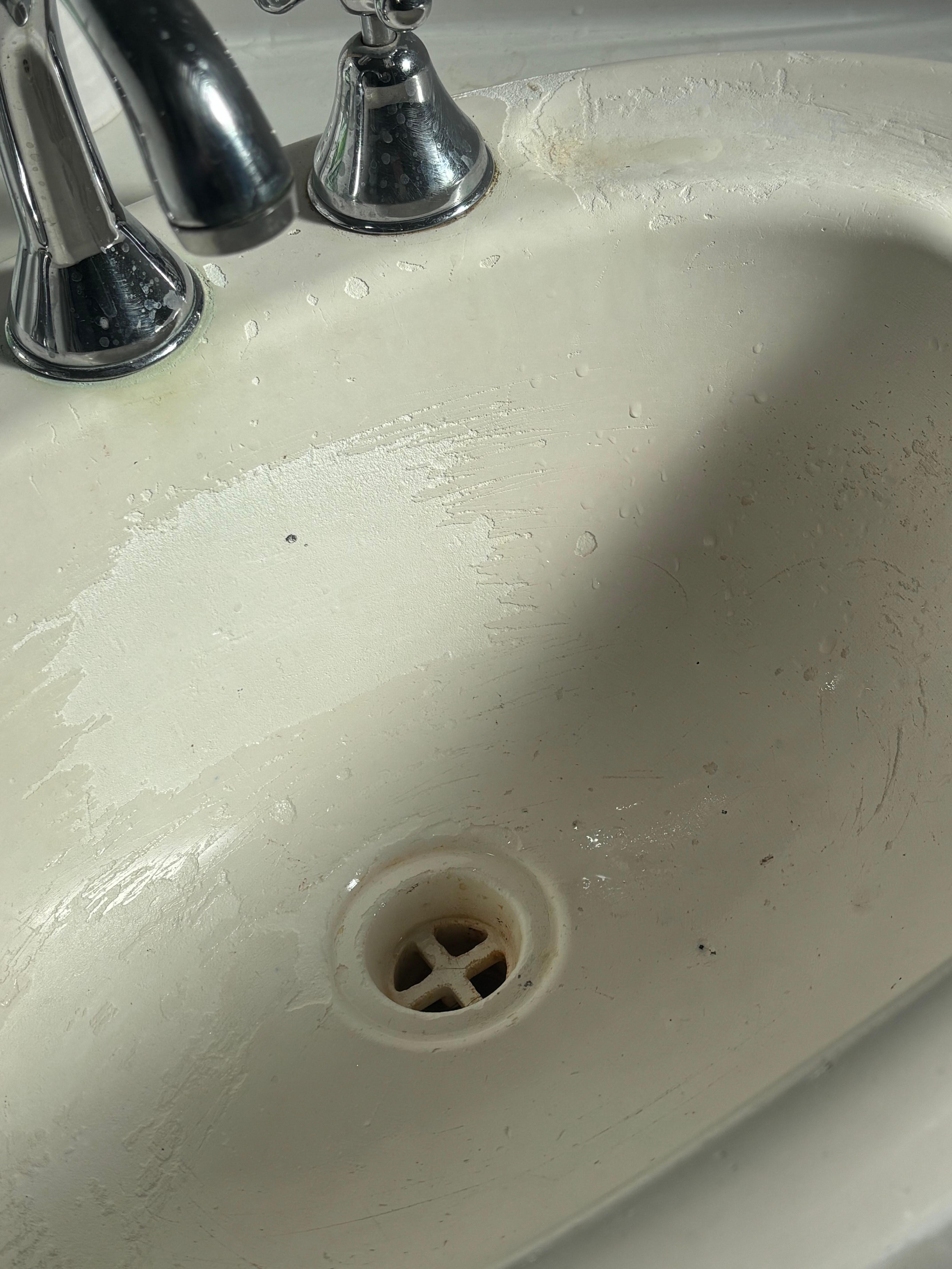 Damaged sinks