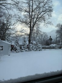 A beautiful snowy Christmas Eve morning