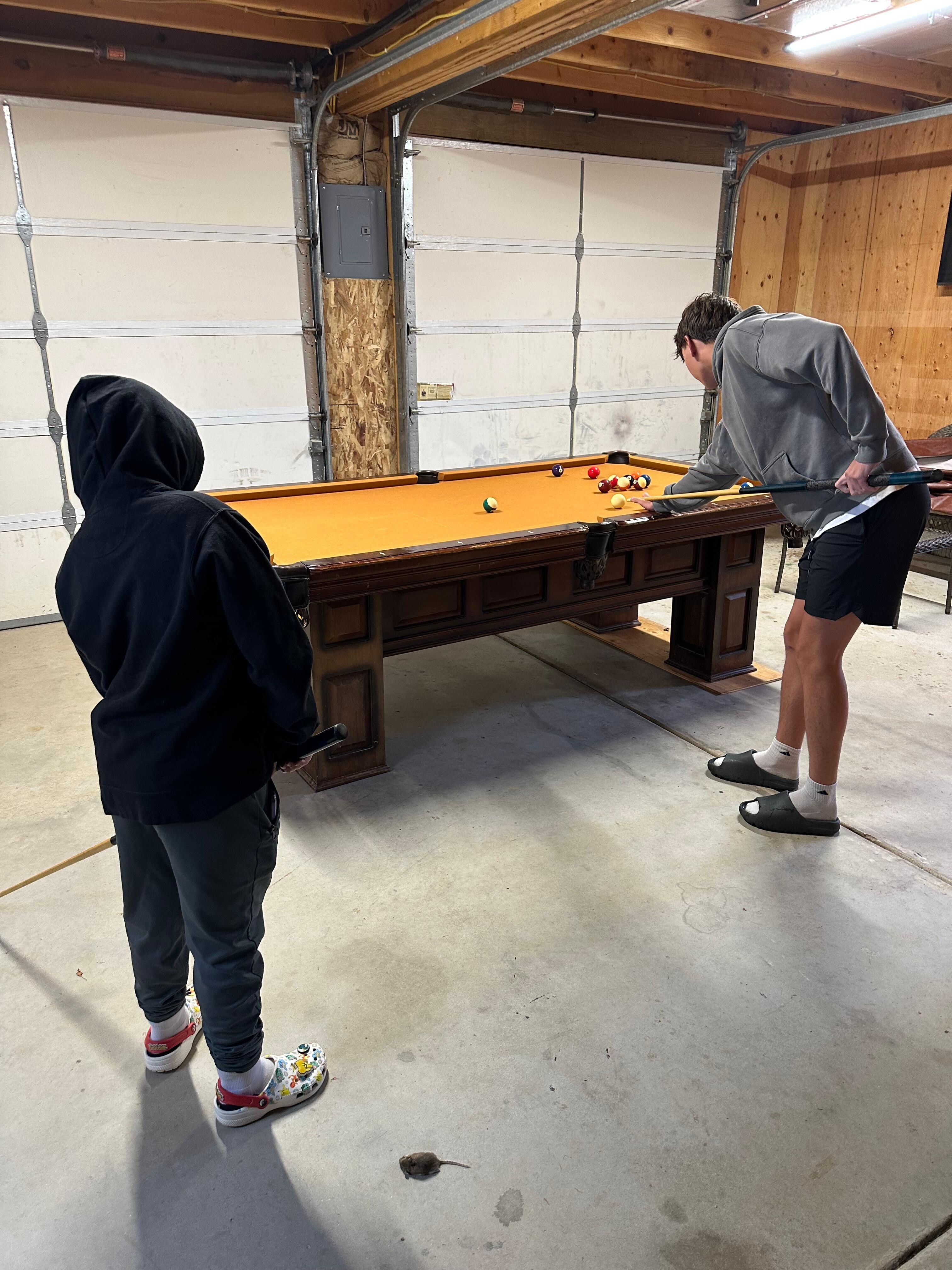 Game room pool table