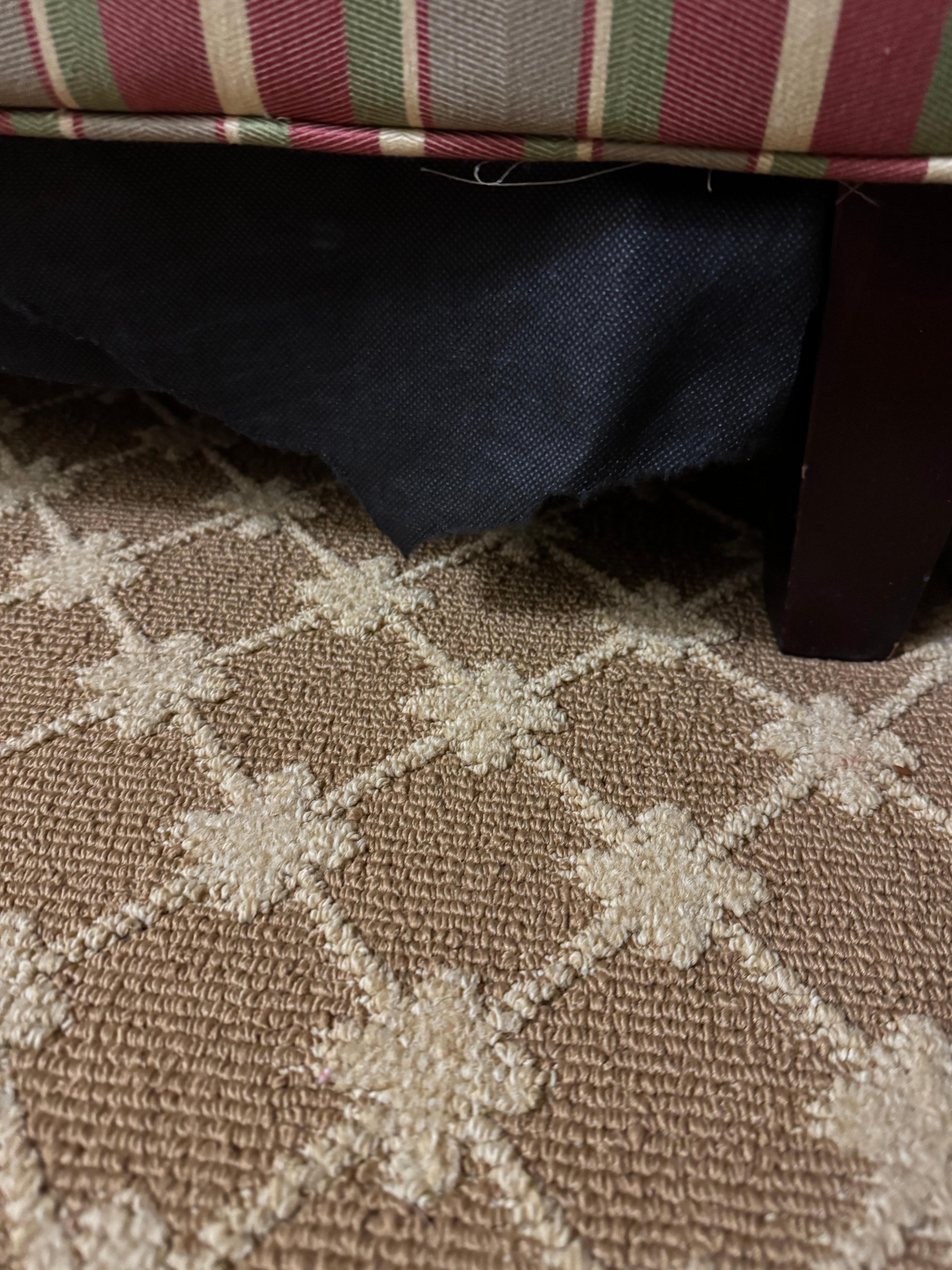 Underside of furniture torn and hanging down