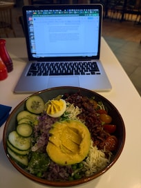 Convenient and great food in the hotel. Happy hour too.