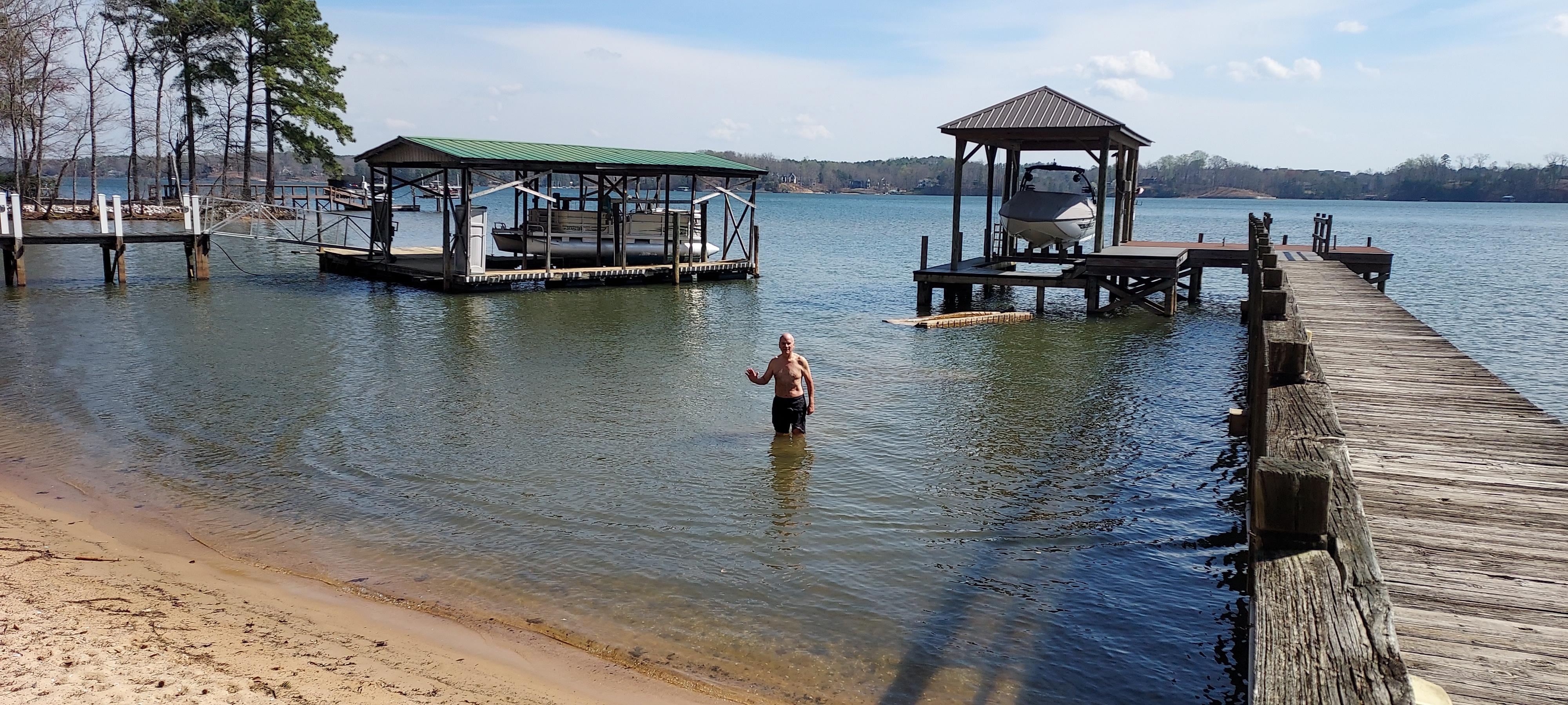 One of us obviously went in Lake Wylie!