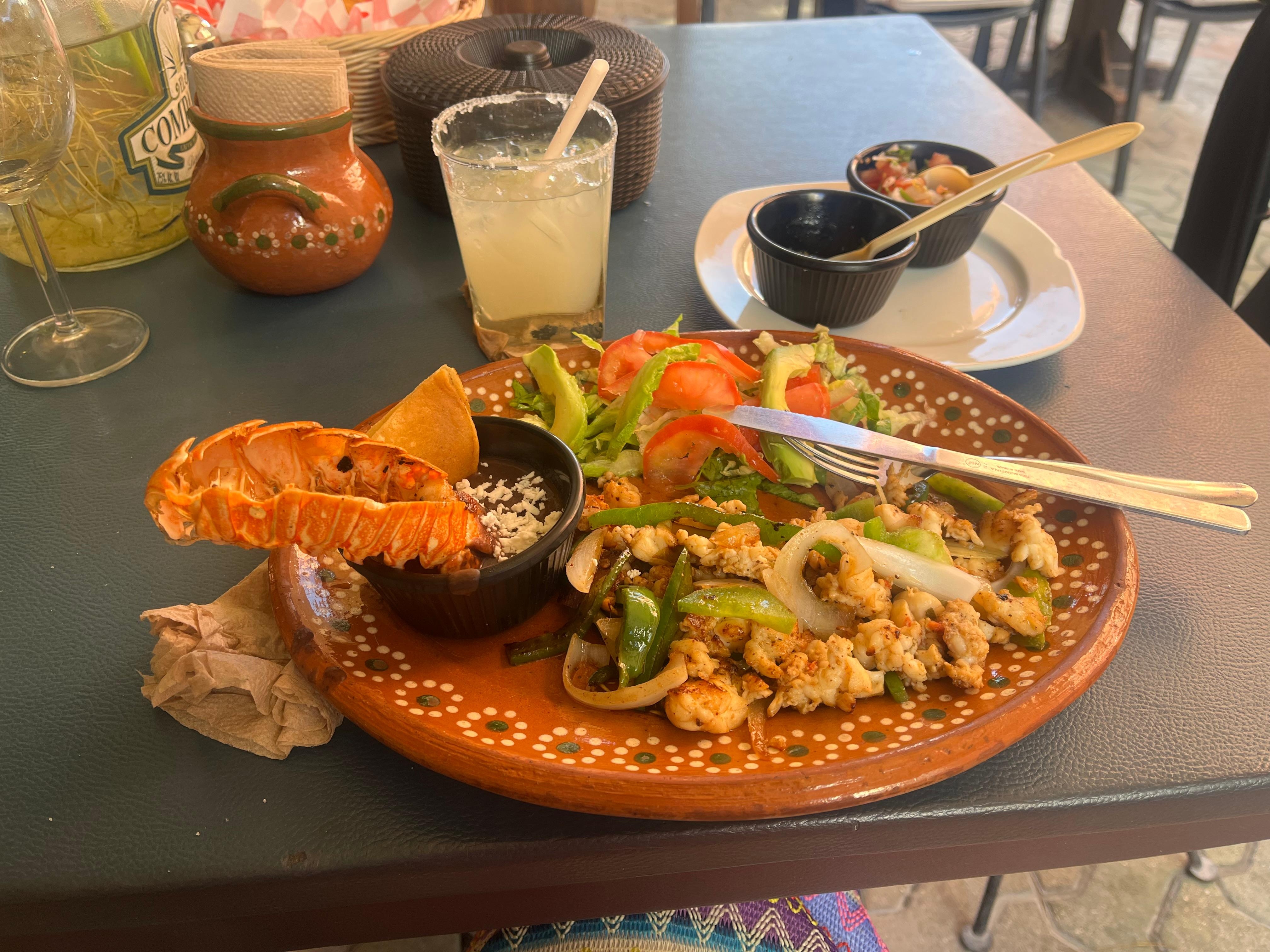 Restaurant adjacent to hotel.