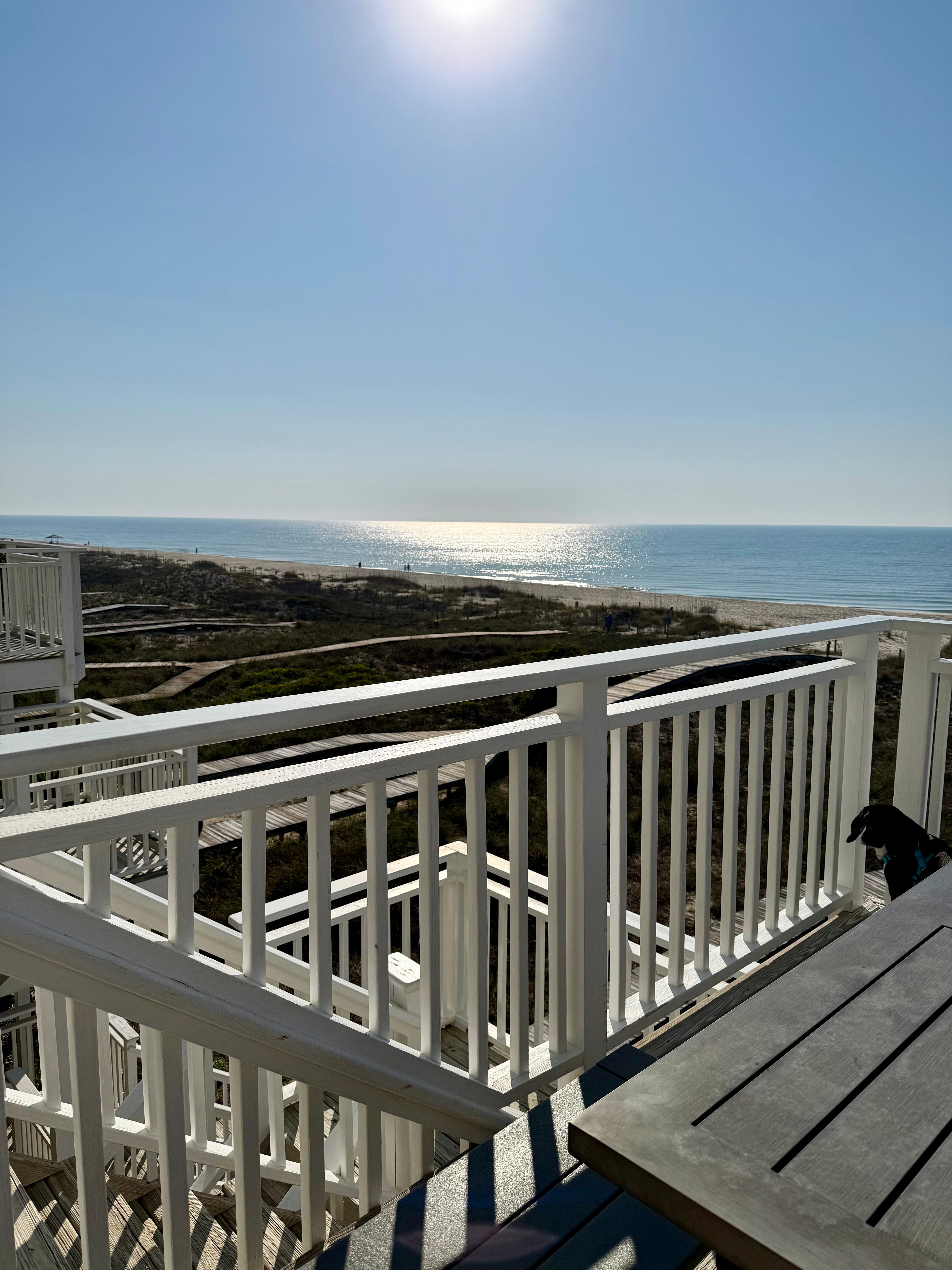 View from top level deck