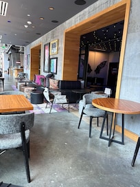 The checkin, bar, lounge area.