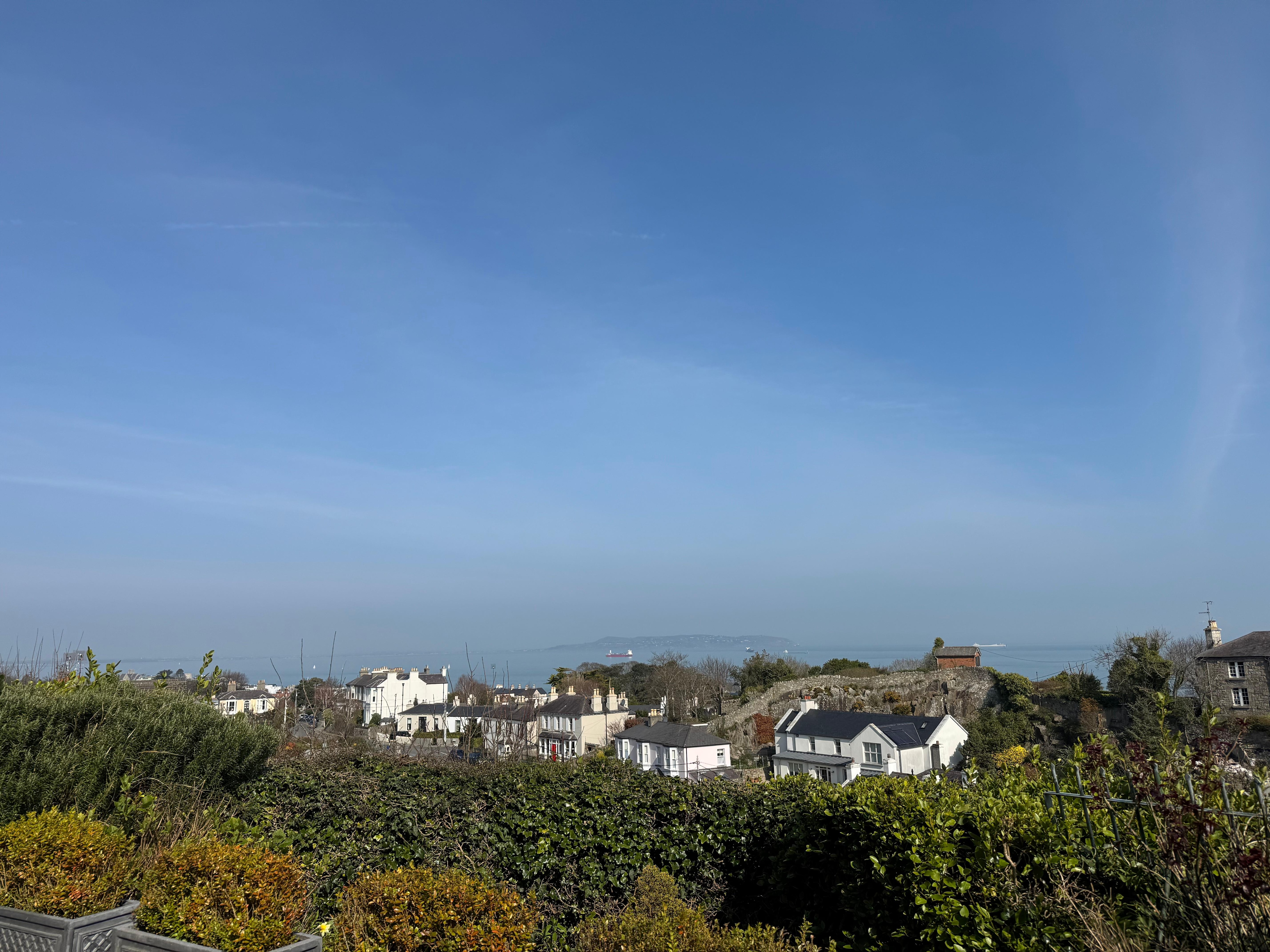 View from back patio overlooking Dalkey Island